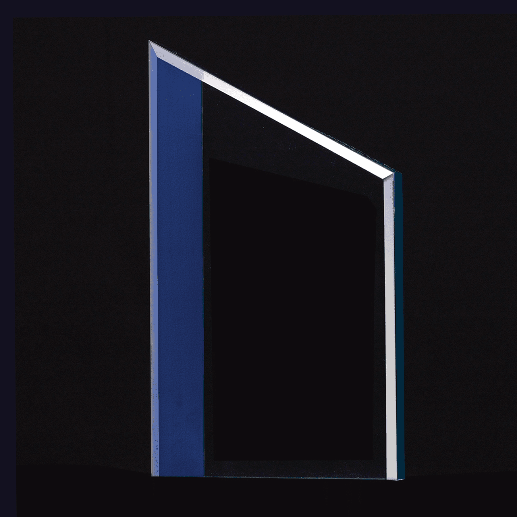 9" Zenith Series Jade Acrylic with Blue Highlights-Upright Only