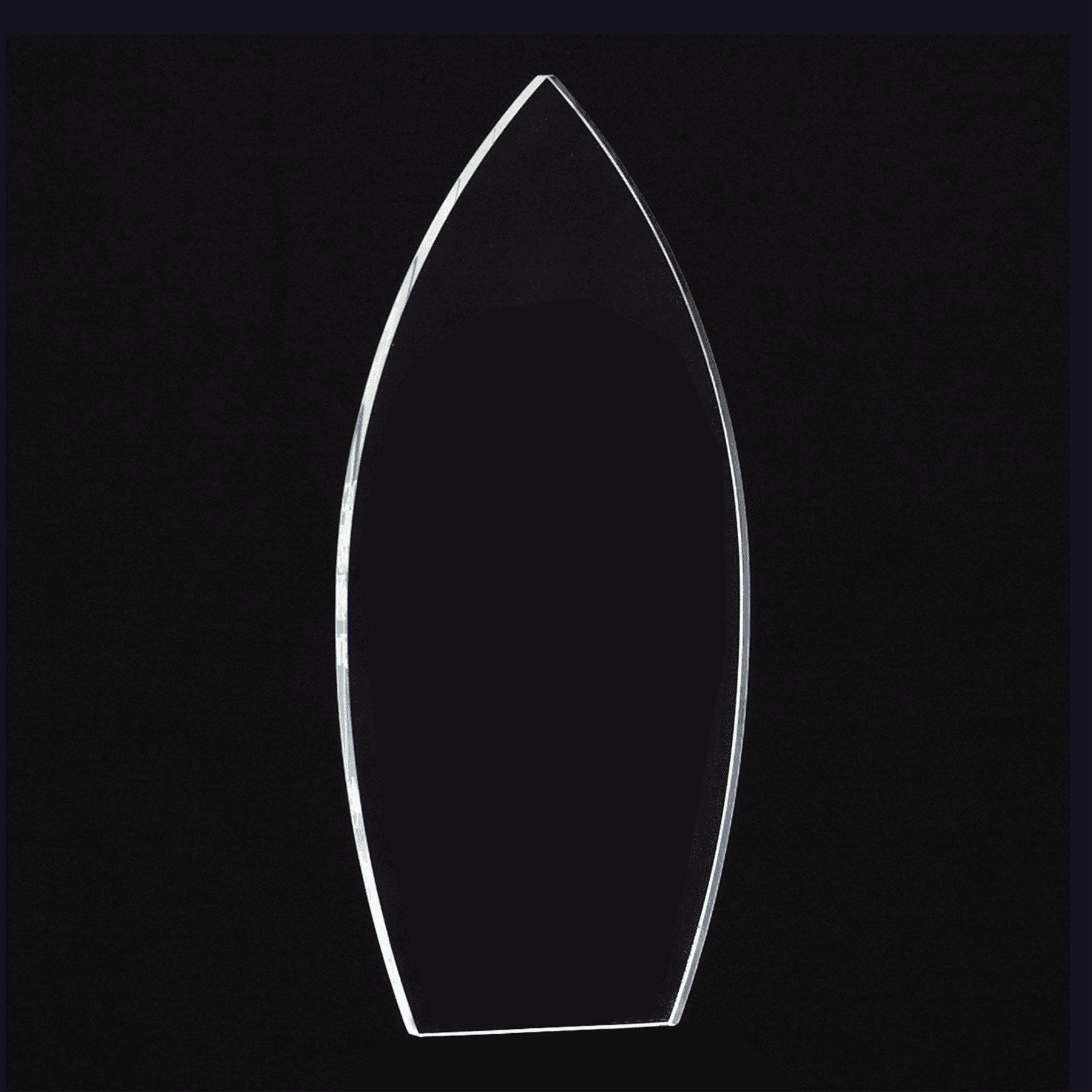 9 3/4" Flame Series Clear Acrylic-Upright Only