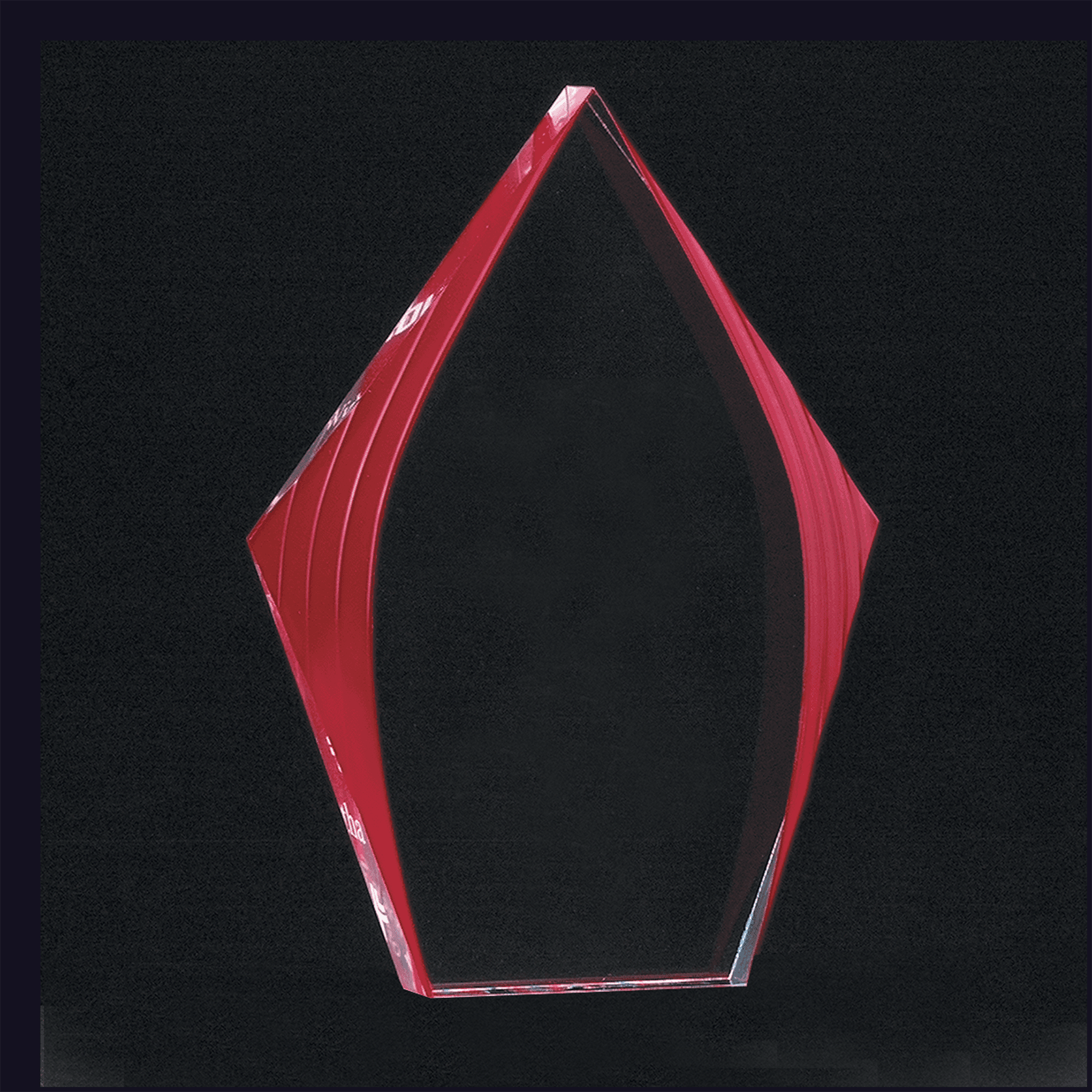 7 3/4" Flame Series Acrylic-Red Accented Upright Only