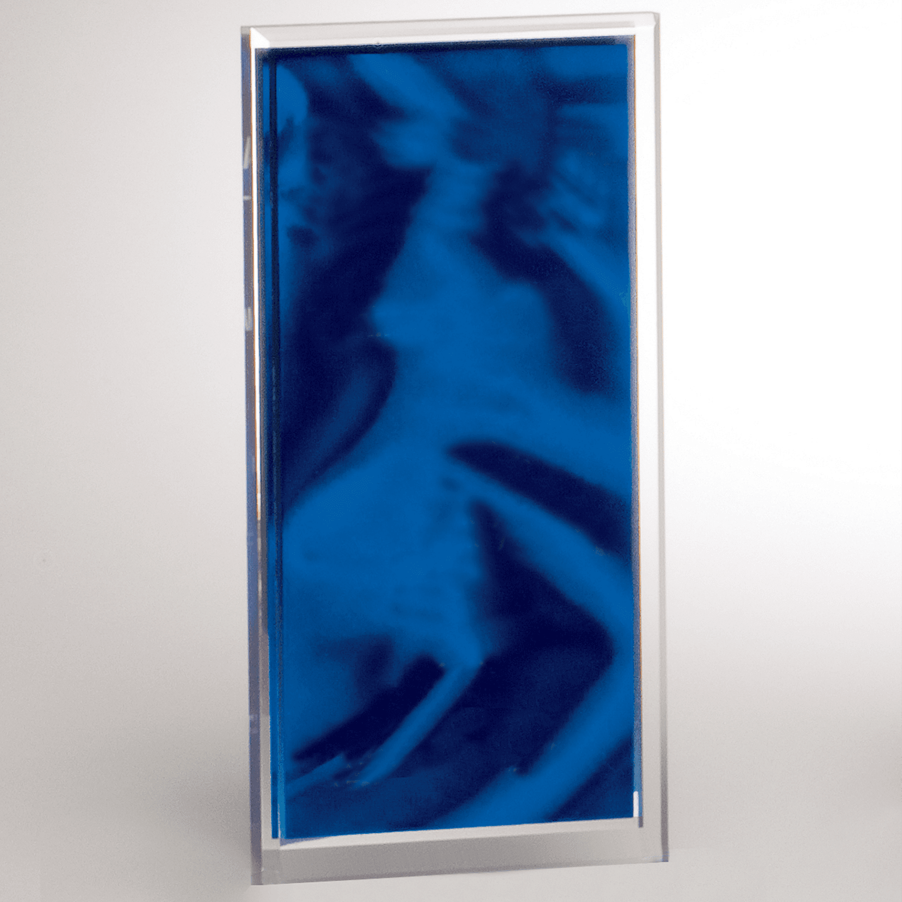 5 x 8 1/2" Dark Blue Draped Satin Patterned Acrylic-Upright Only