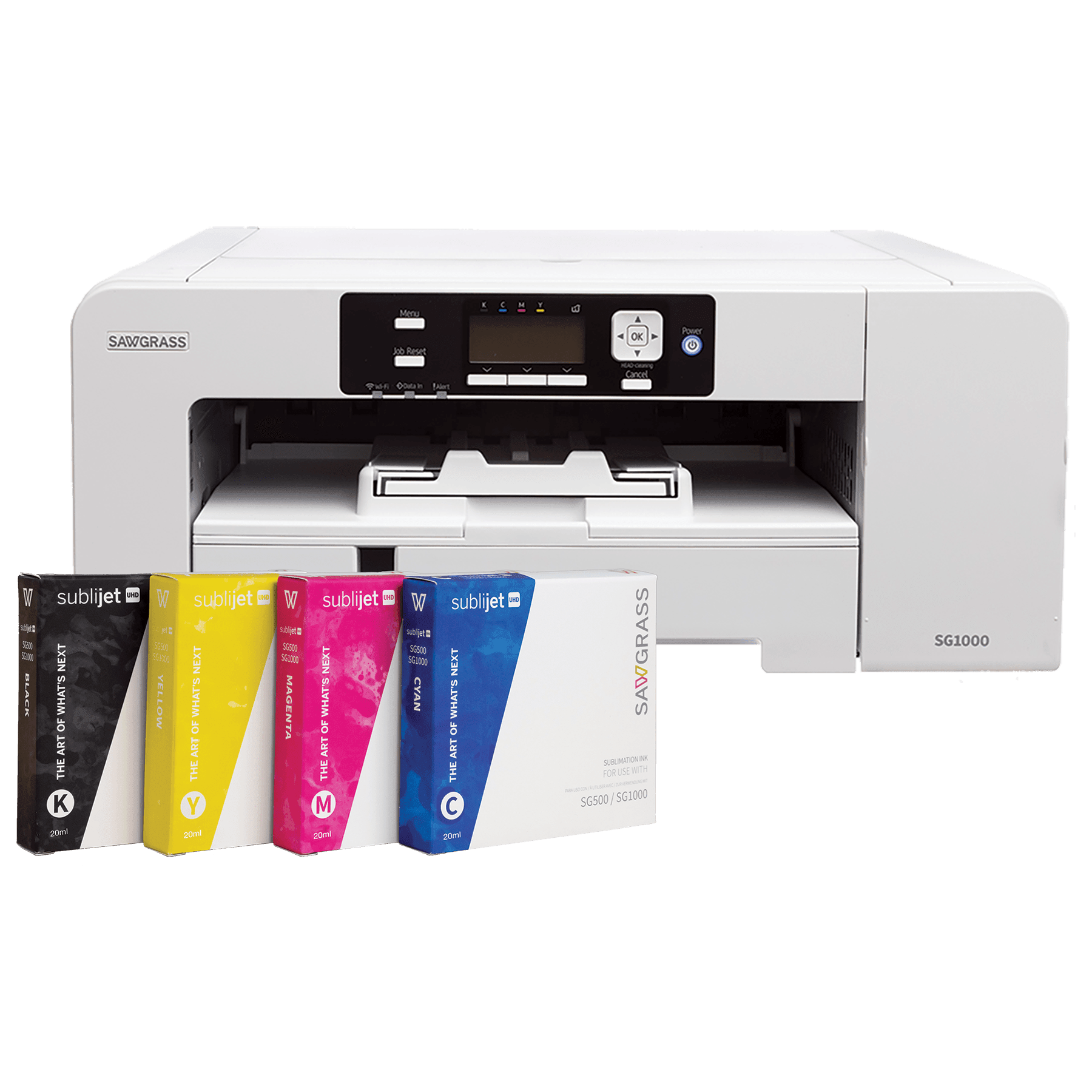 Sawgrass SG1000 Sublimation Printer Package with 4-20ml Starter Ink        Cartridges