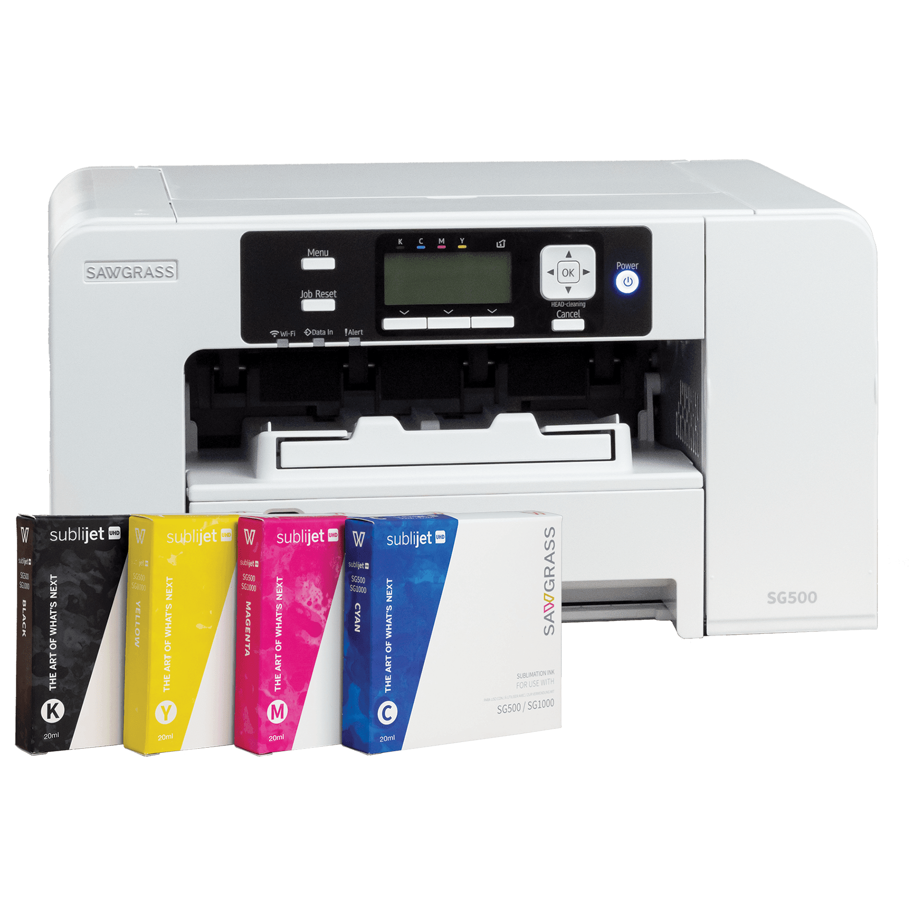 Sawgrass SG500 Sublimation Printer Package with 4-20ml Starter Ink Cartridges