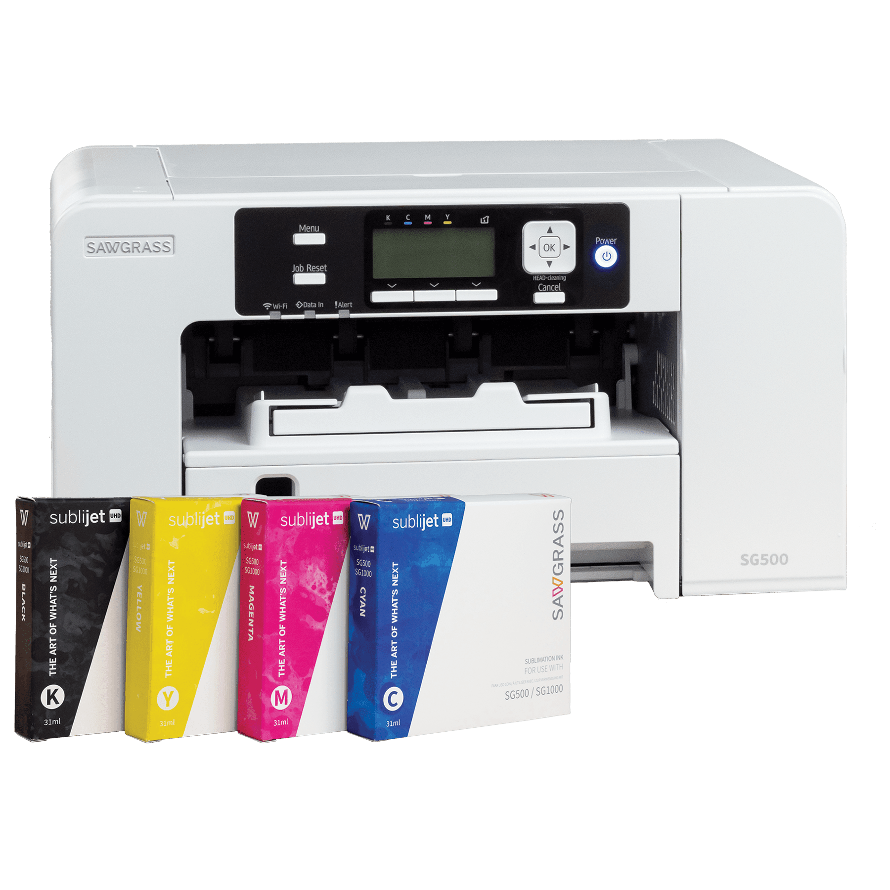 Sawgrass SG500 Sublimation Printer Package with 4-31ml Standard Ink Cartridges