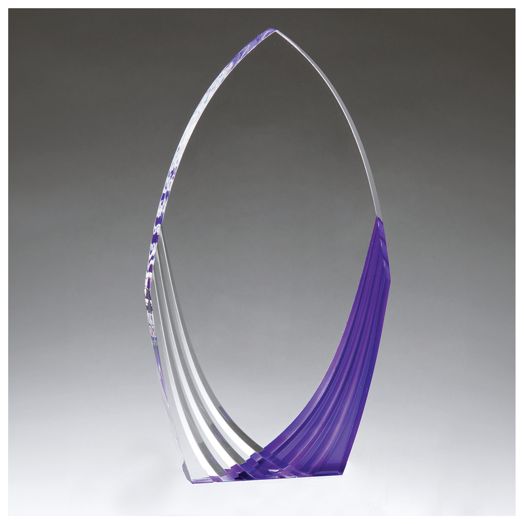 8 1/4" Tidal Series Acrylic with Printed Violet Accent-Upright Only