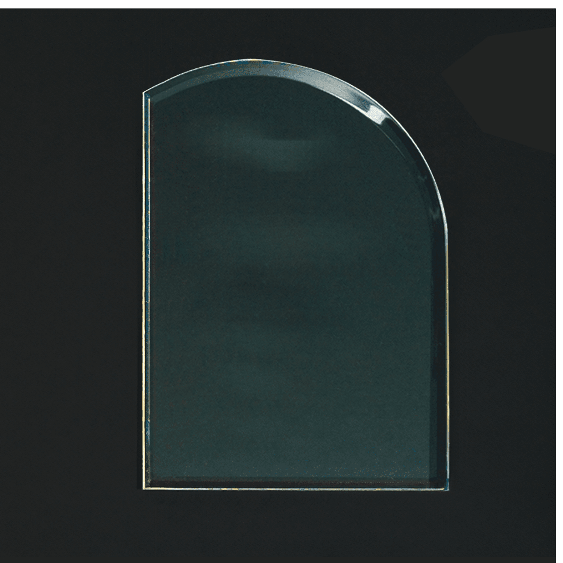 7 7/8" Arch Series Jade Acrylic with Rosewood Piano Finish Base- Upright Only