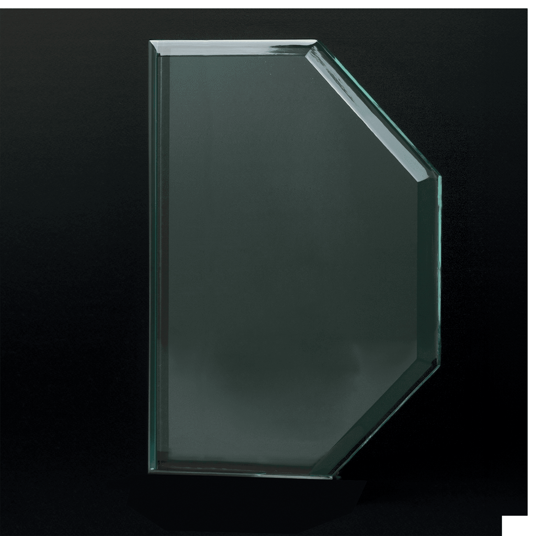 9 5/8" Octagon Series Acrylic on Rosewood Piano Finish Base-Upright Only