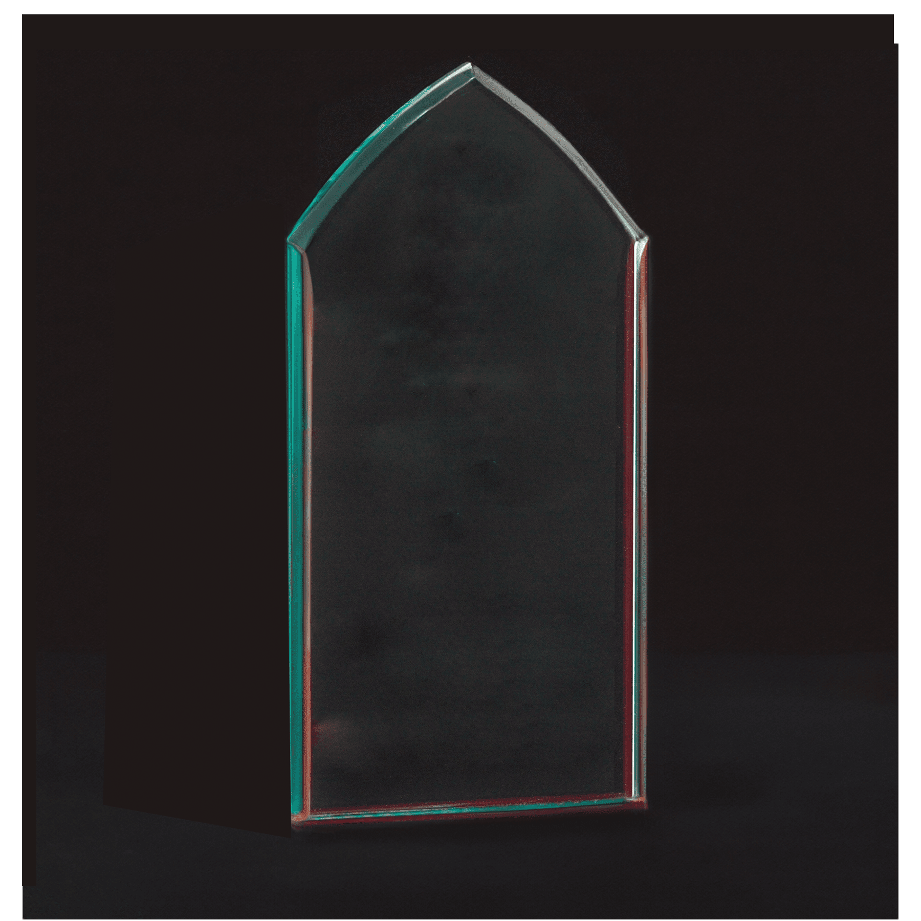 9 5/8" Flame Jade Acrylic with Rosewood Piano Finish Base-Upright Only