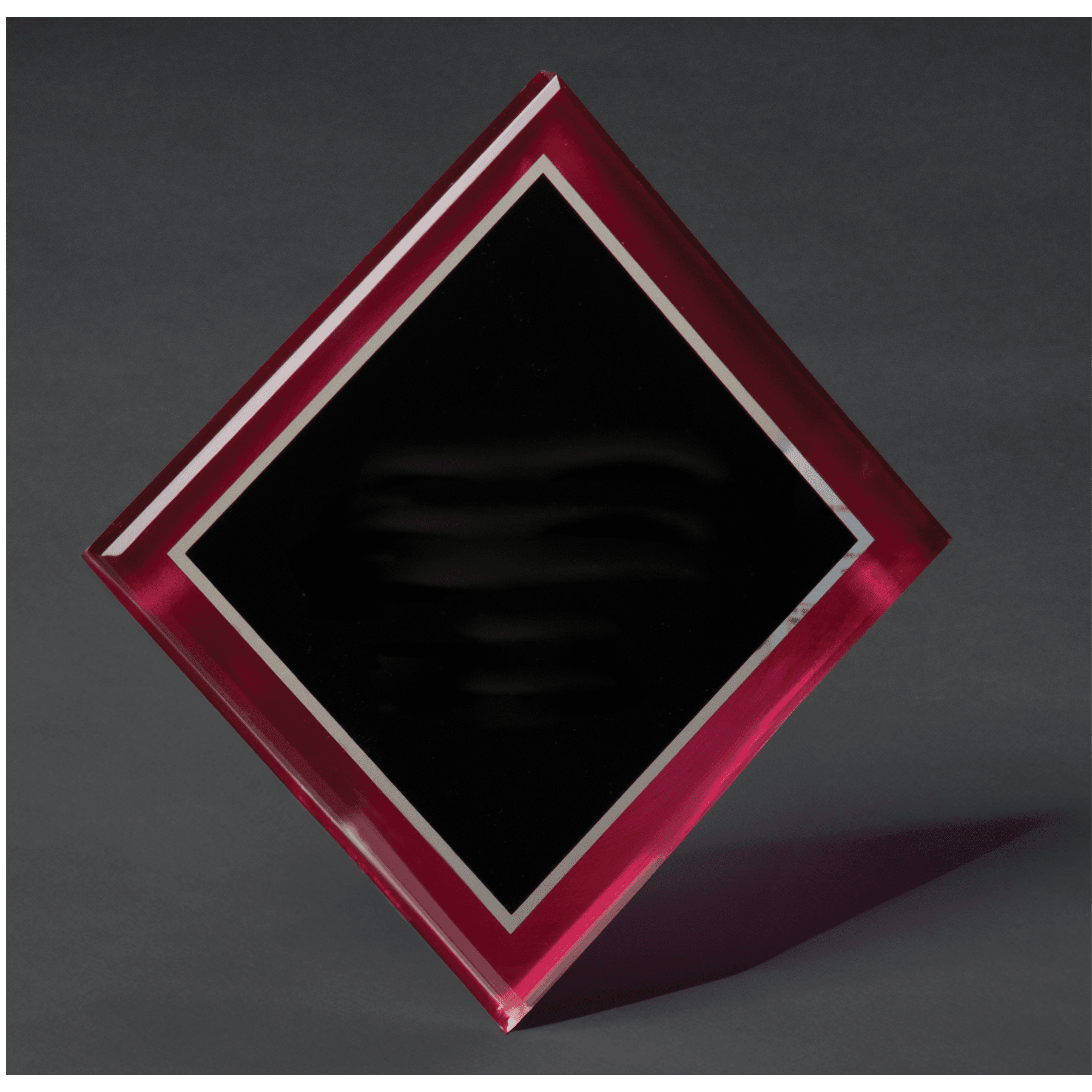 8 1/2" x 10" Diamond Series Acrylic with Printed Red Border-Upright Only