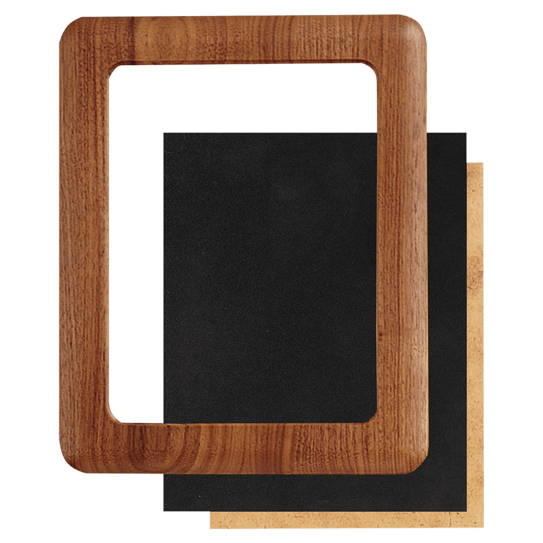 12" x 15" American Walnut Airflyte Frame with Black Velour Backing