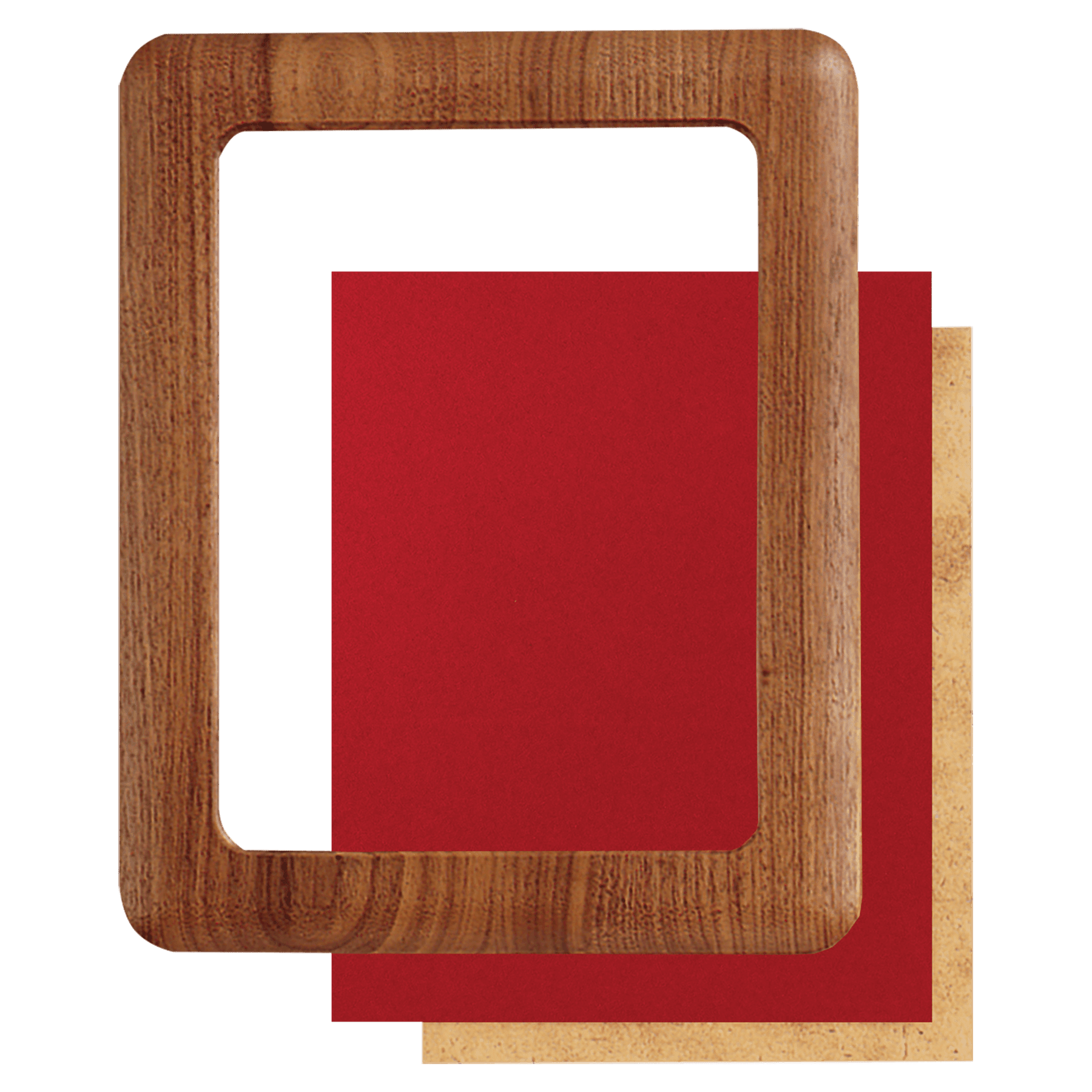12" x 15" American Walnut Airflyte Frame with Red Velour Backing
