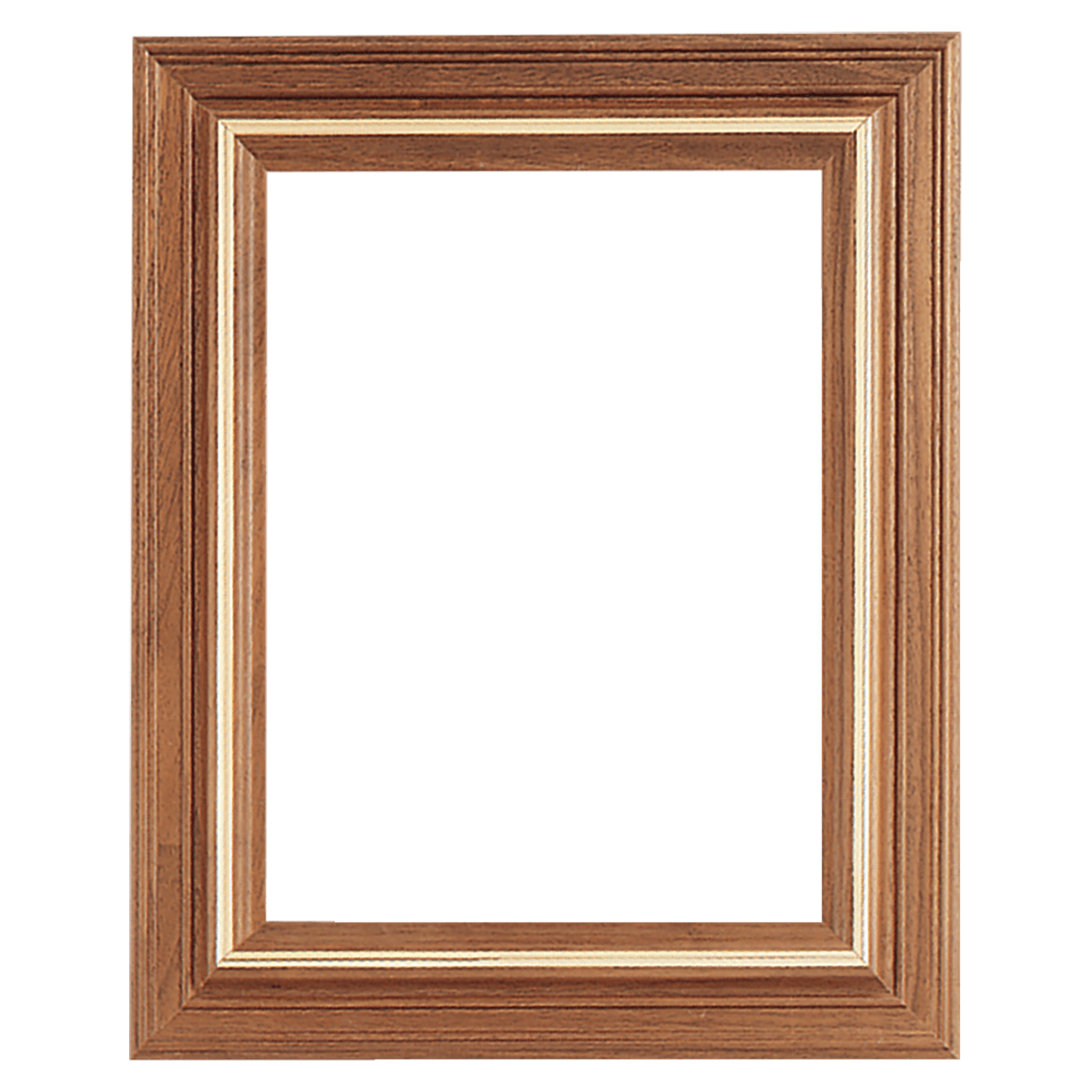 18" x 25" American Walnut Airflyte Frame with Gold Trim-Frame Only, Backing Sold Separately