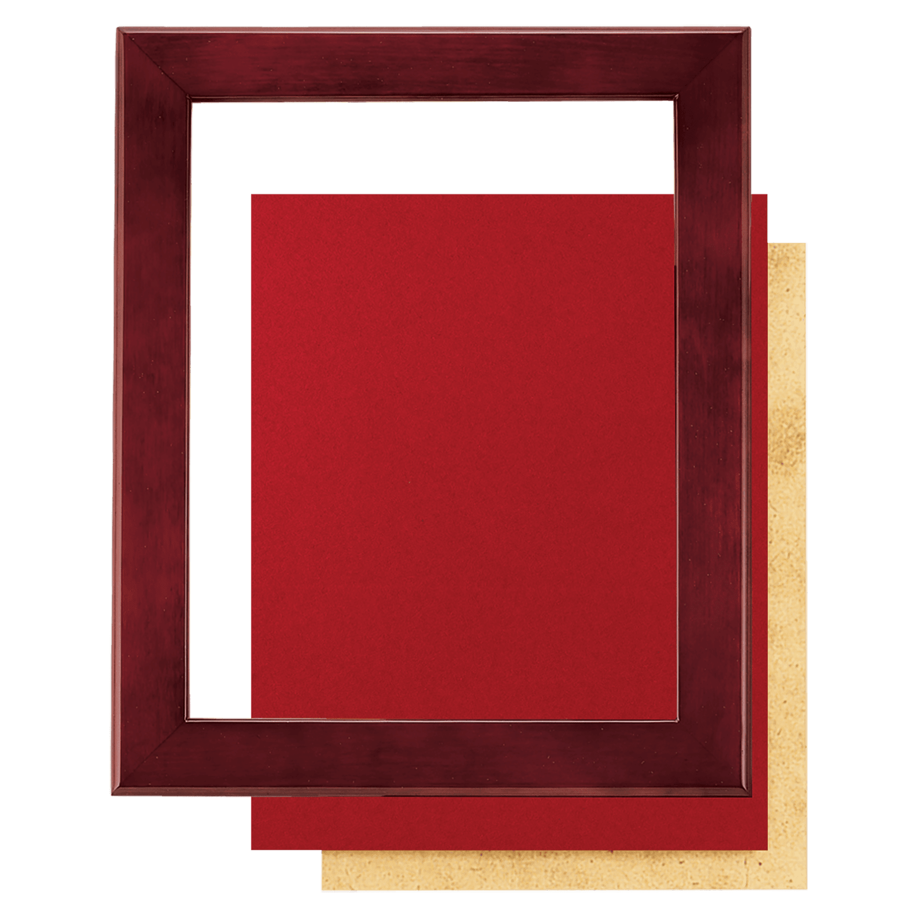 Rosewood Piano Finish Frame Kit with Red Velour Backing