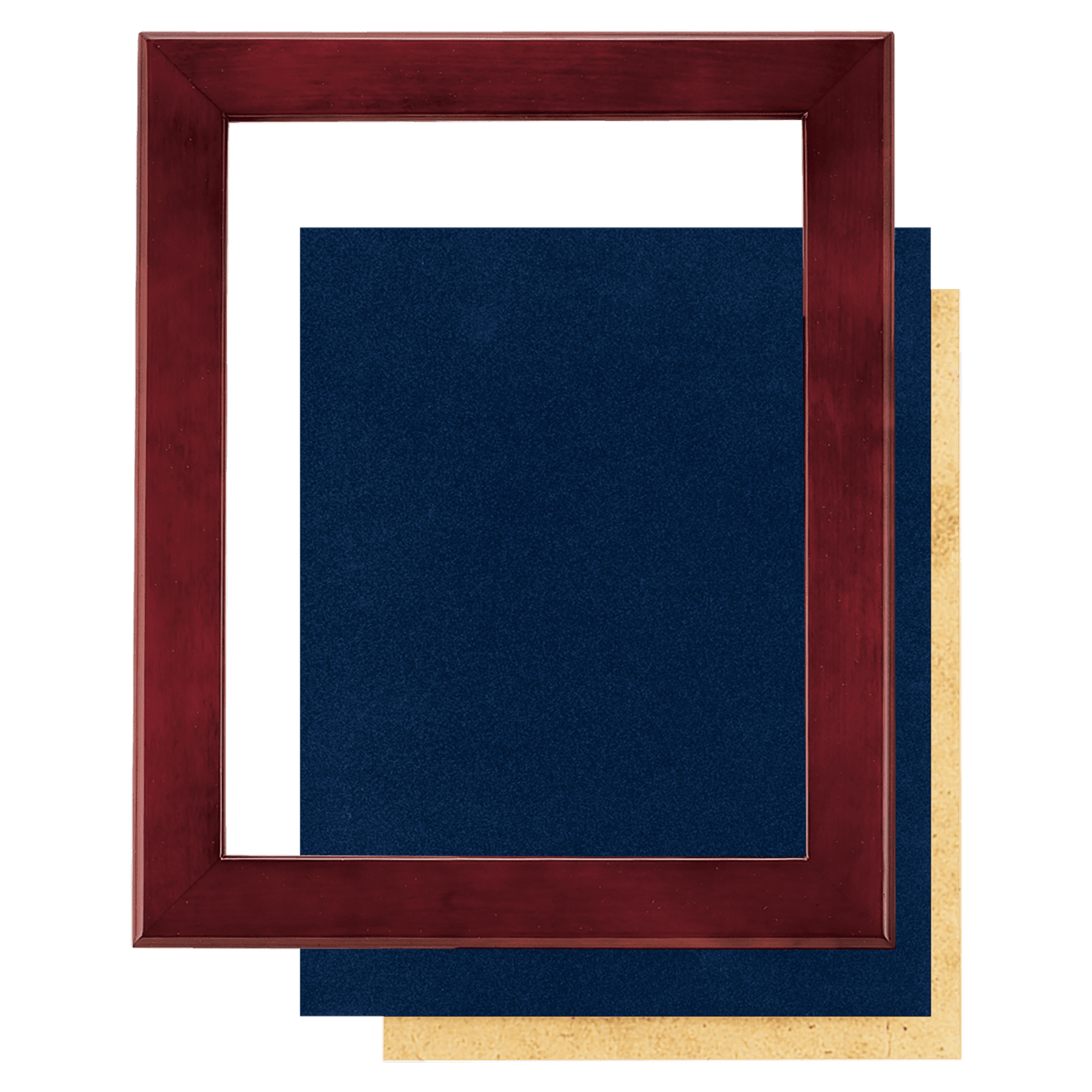 Rosewood Piano Finish Frame Kit with Blue Velour Backing