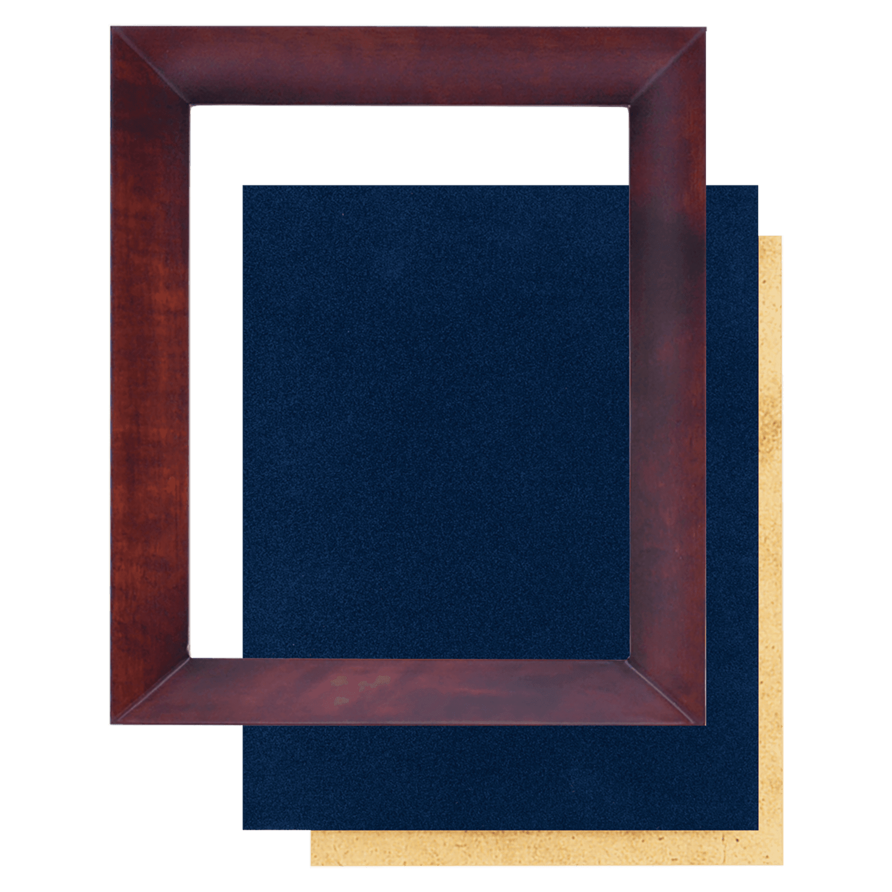 Airflyte Matte Cherry Finish Frame Kit with Blue Velour Backing