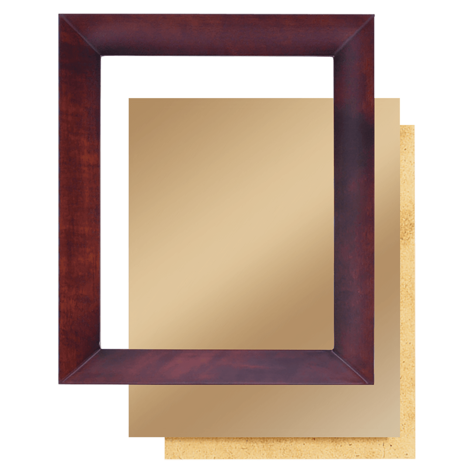 Airflyte Matte Cherry Finish Frame Kit with Brushed Gold Metal Backing