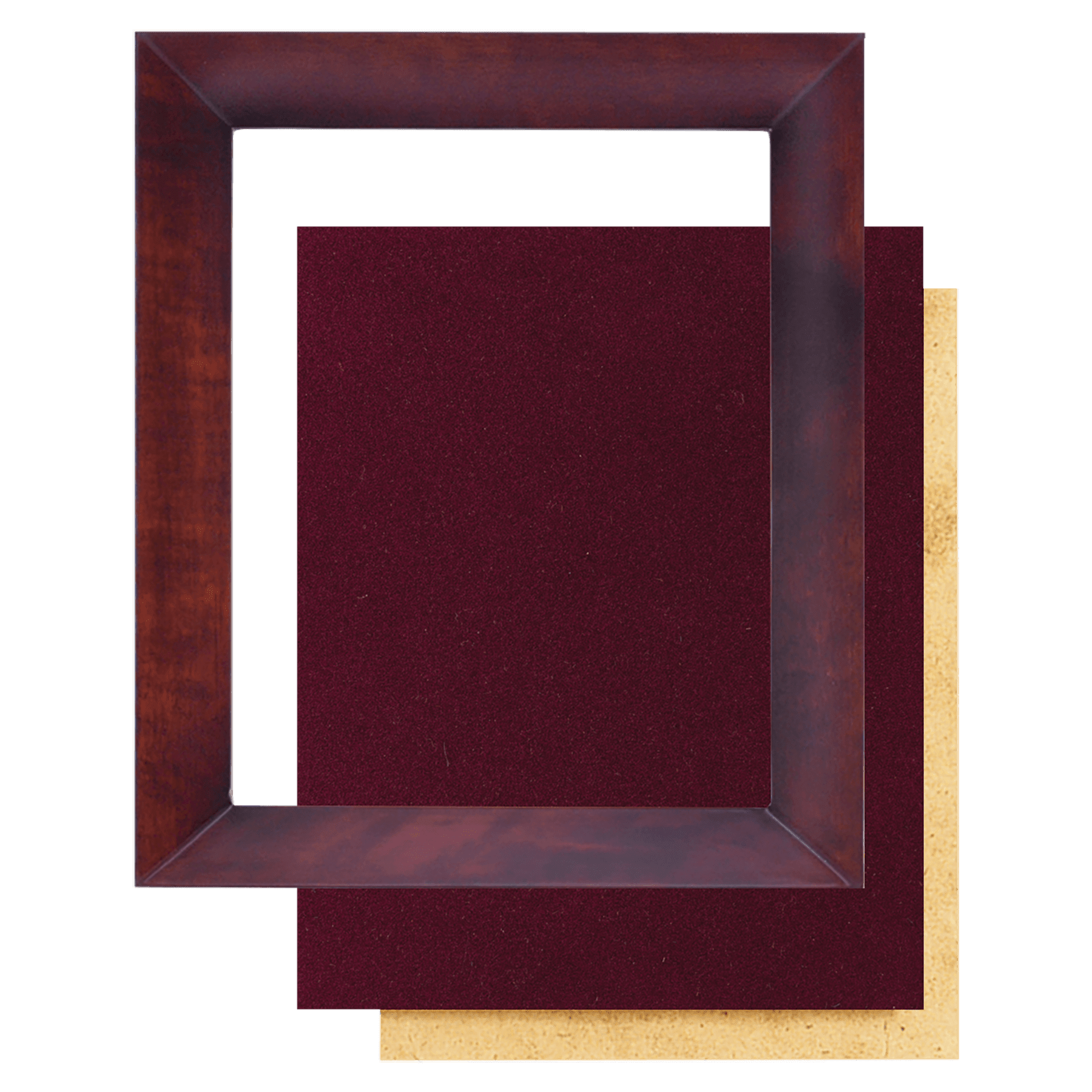 Airflyte Matte Cherry Finish Frame Kit with Maroon Velour Backing
