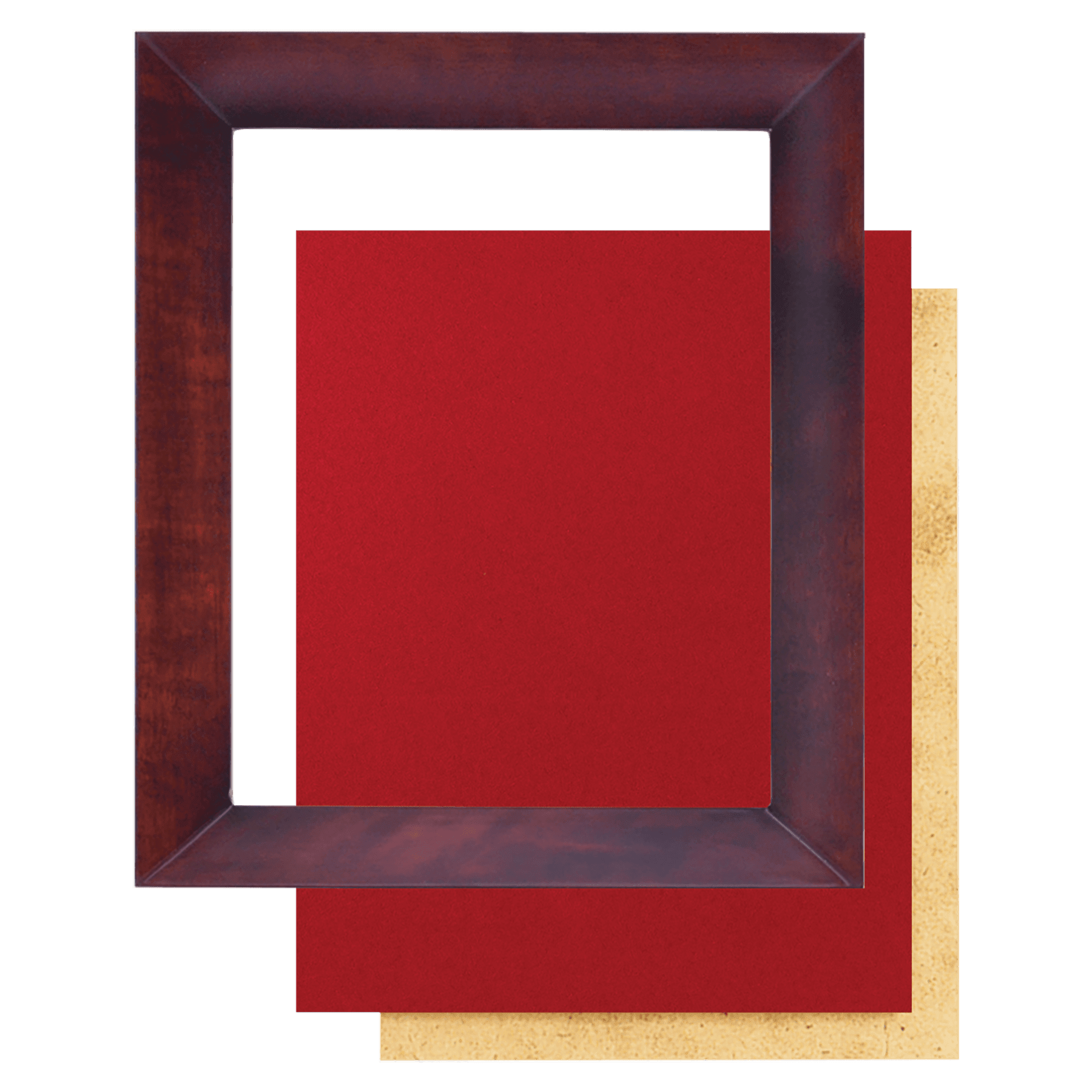 Airflyte Matte Cherry Finish Frame Kit with Red Velour Backing