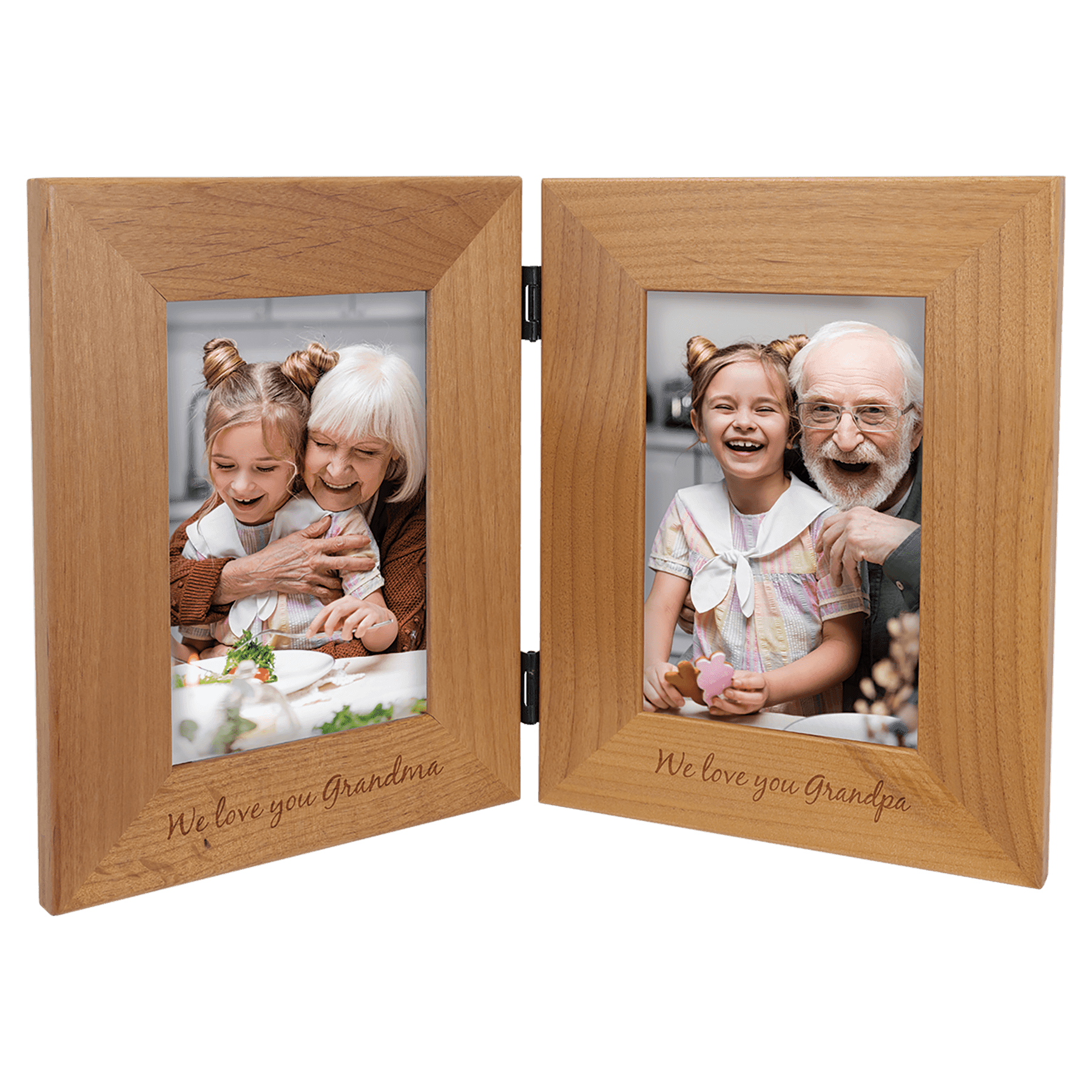 5" x 7" Genuine Red Alder Dual Picture Frame  (Frame Only-Alder Plate Sold Separately)