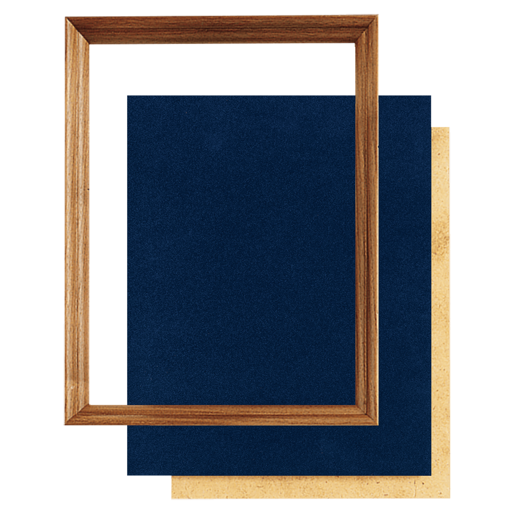 10" x 13" American Walnut Shadow Box Frame with Blue Velour Backing