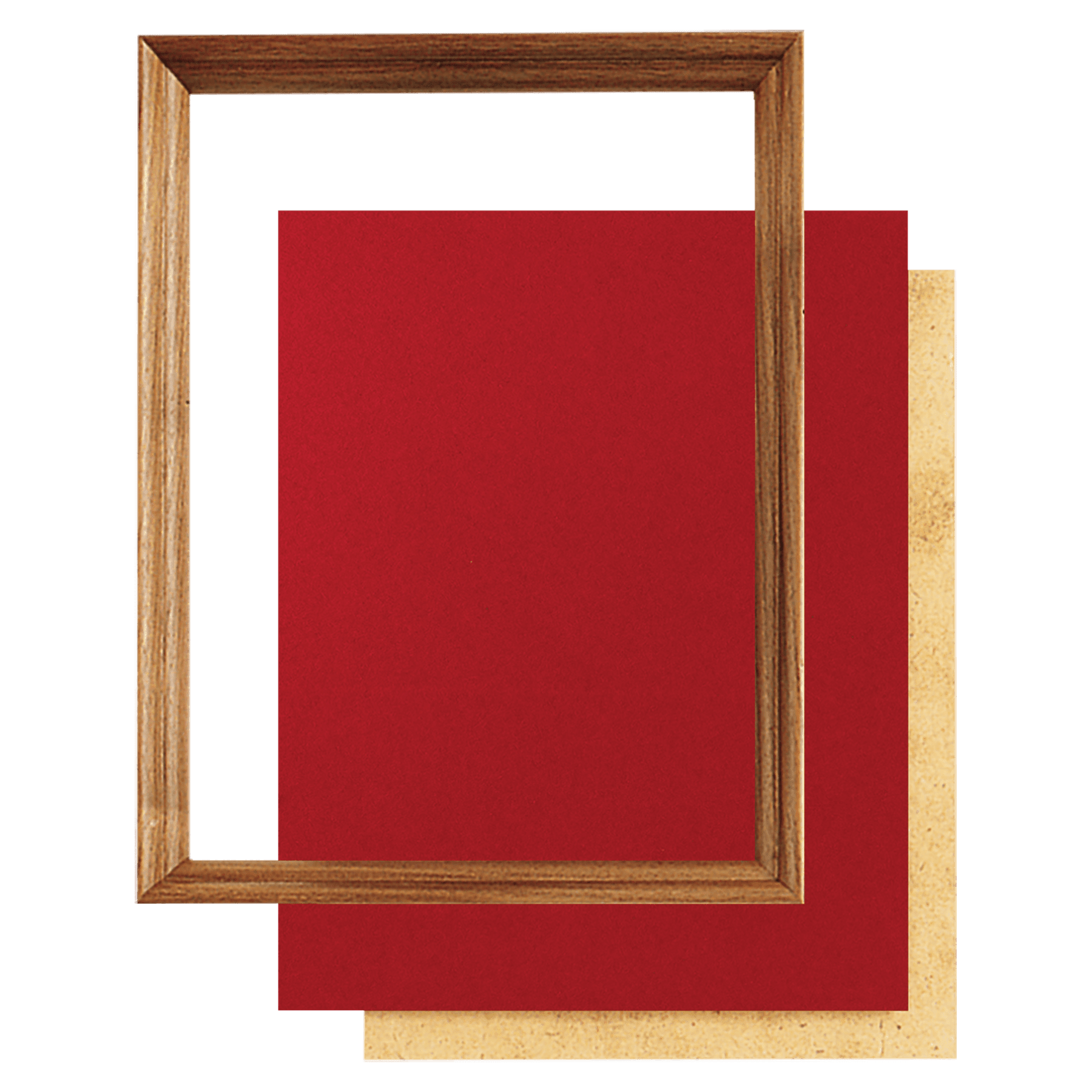 10" x 13" American Walnut Shadow Box Frame with Red Velour Backing