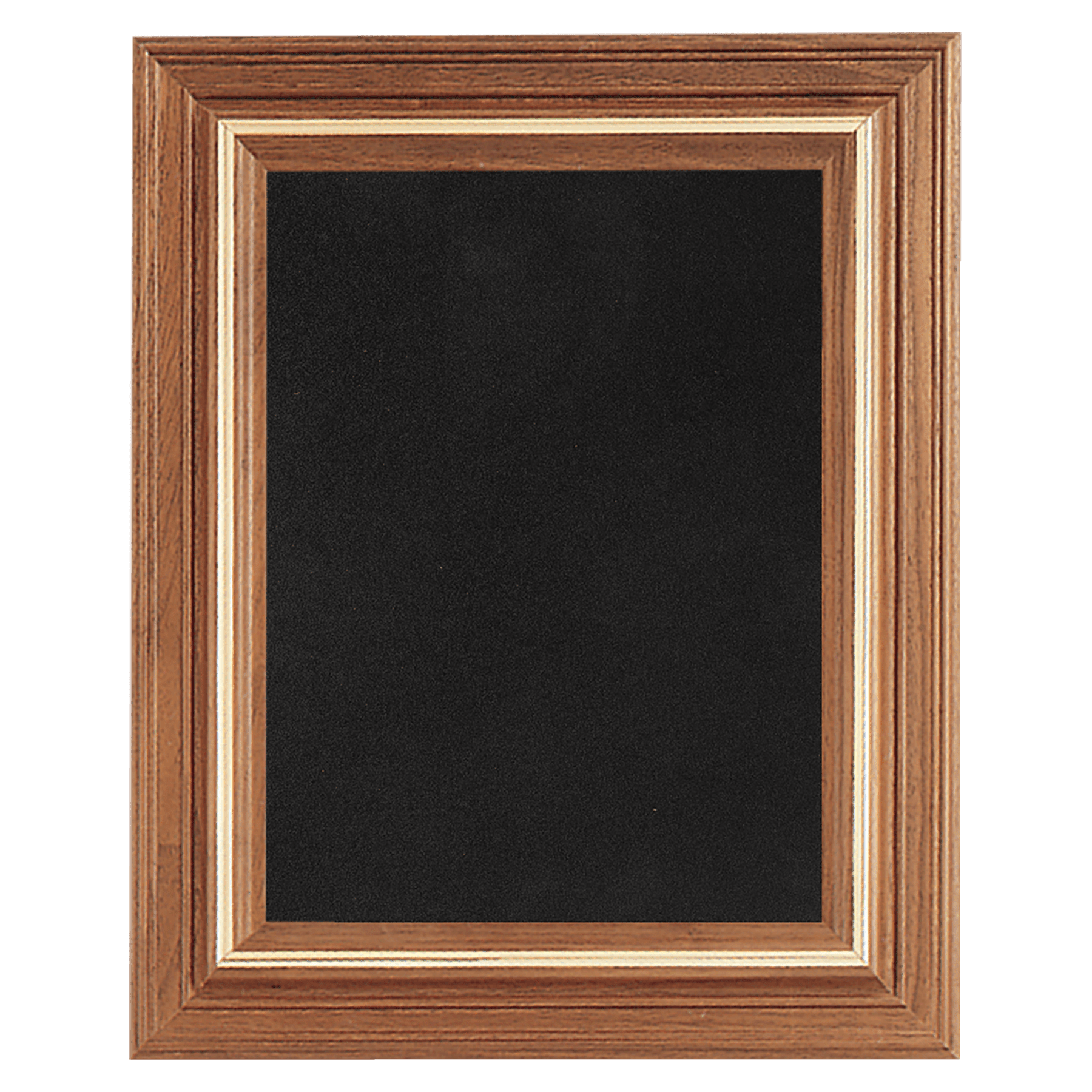 13" x 16" American Walnut Airflyte Frame with Gold Trim and Black Velour Backing (Assembled)