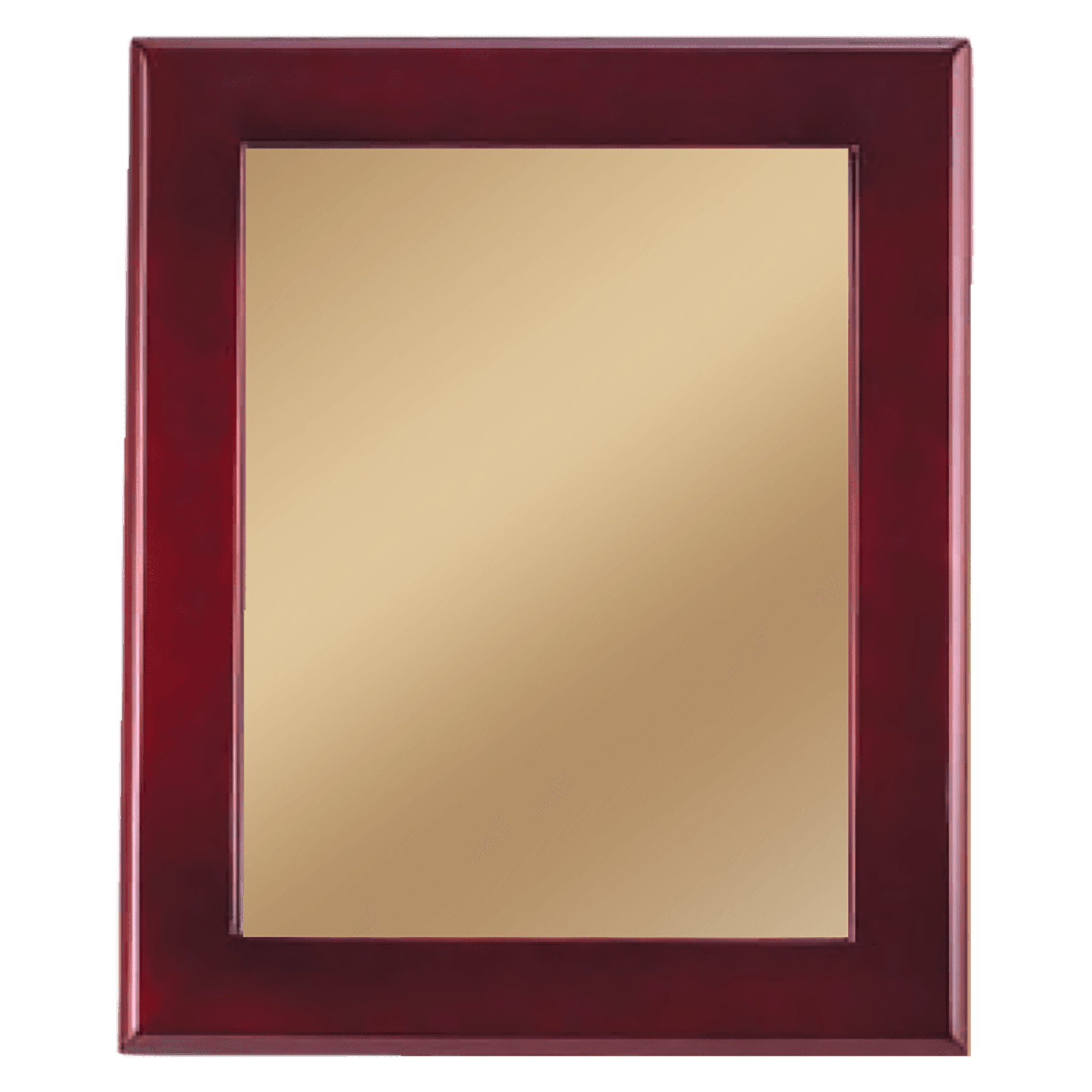 14" x 17" Rosewood Piano Finish Frame with Brushed Gold Metal Backing (Assembled)