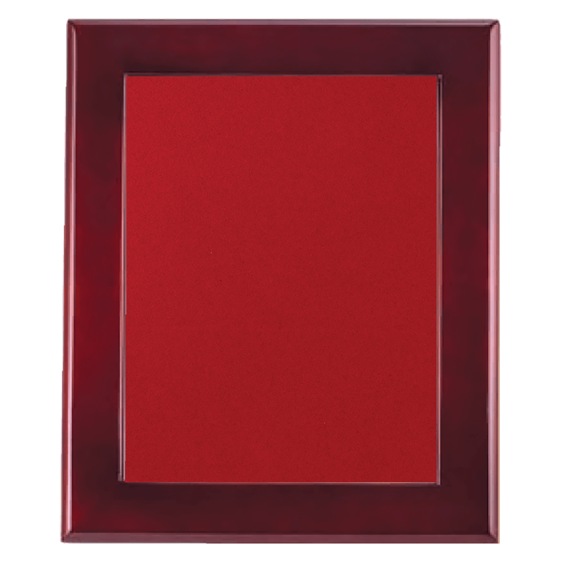 12" x 15" Rosewood Piano Finish Frame with Red Velour Backing (Assembled)