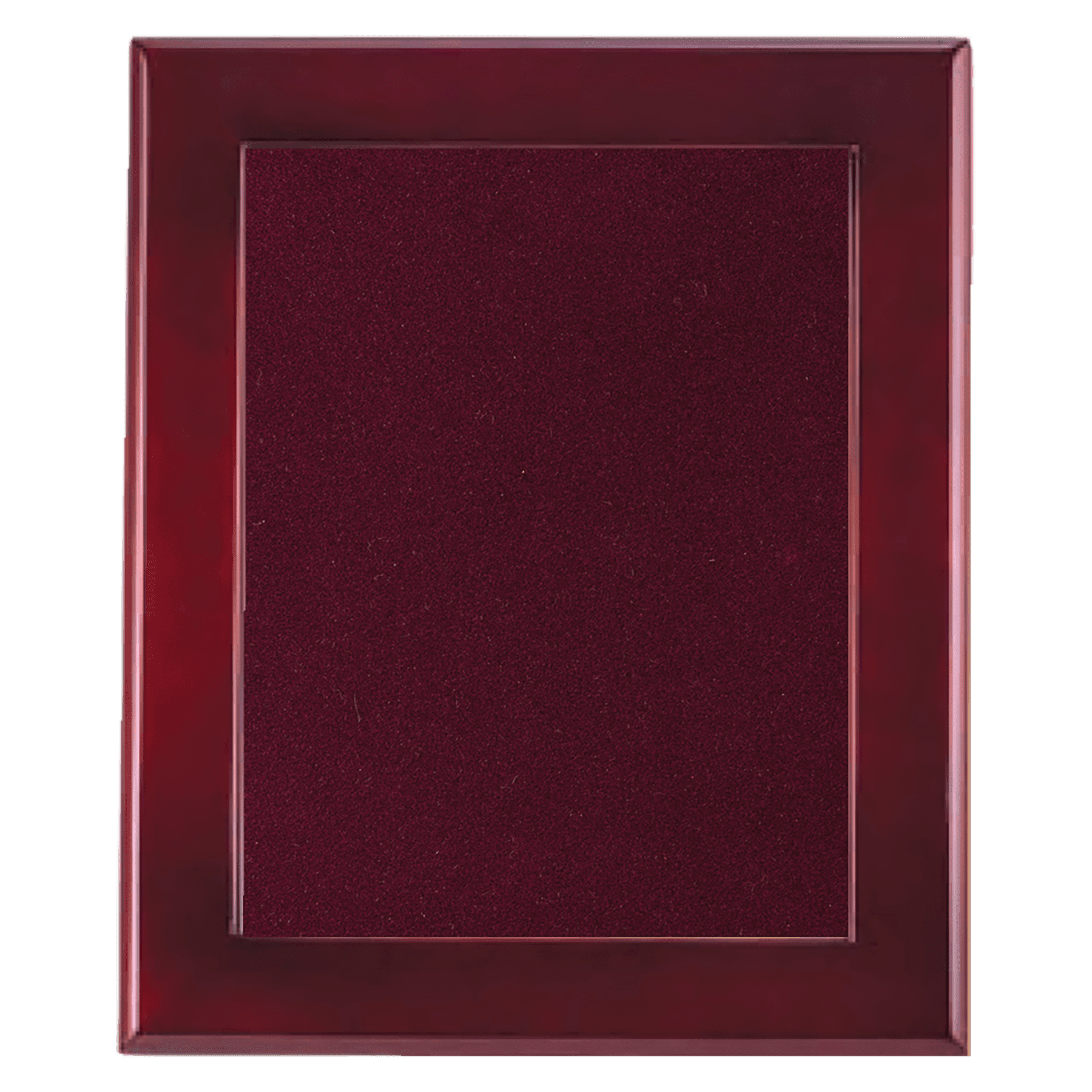 14" x 17" Rosewood Piano Finish Frame with Maroon Velour Backing (Assembled)