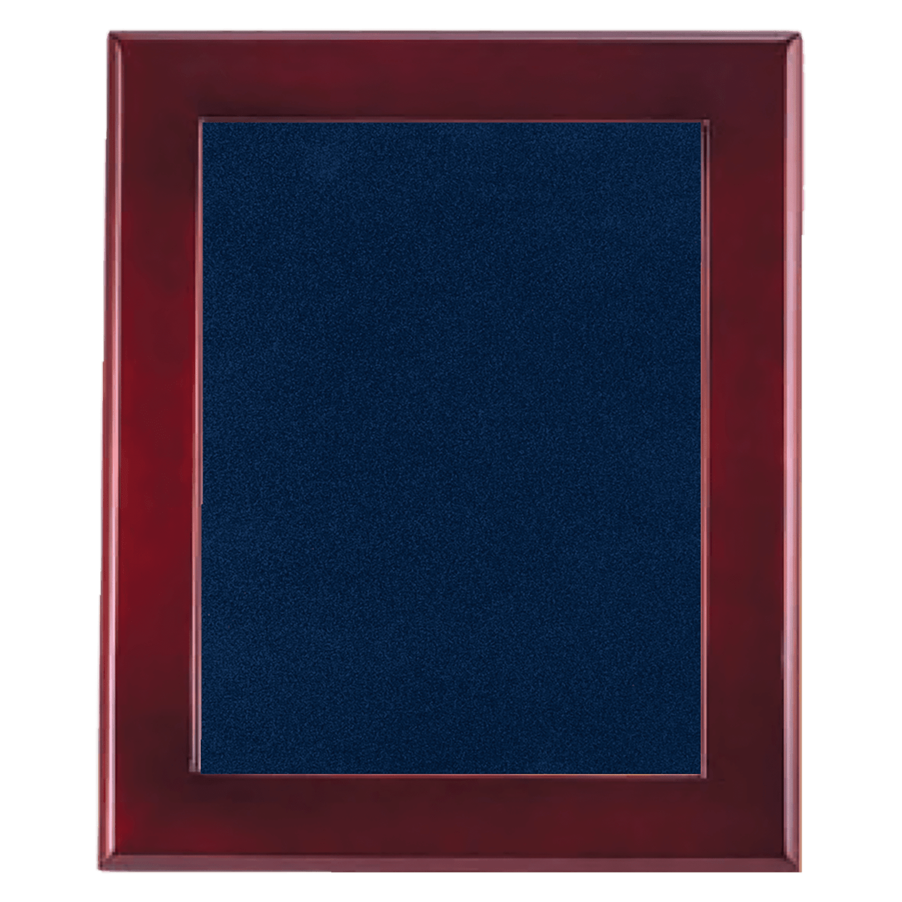 12" x 15" Rosewood Piano Finish Frame with Blue Velour Backing (Assembled)