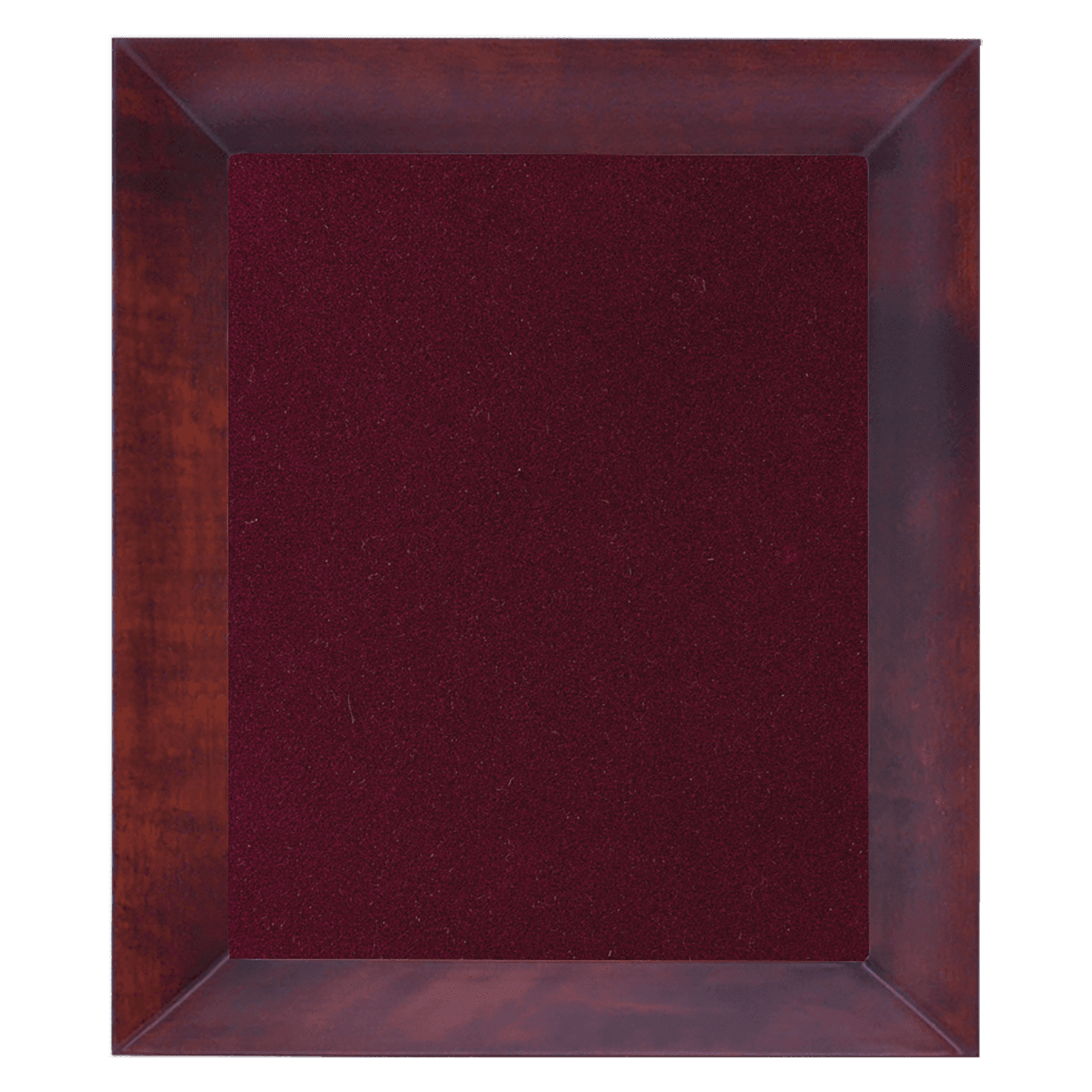12" x 15" Matte Cherry Frame with Maroon Velour Backing (Assembled)