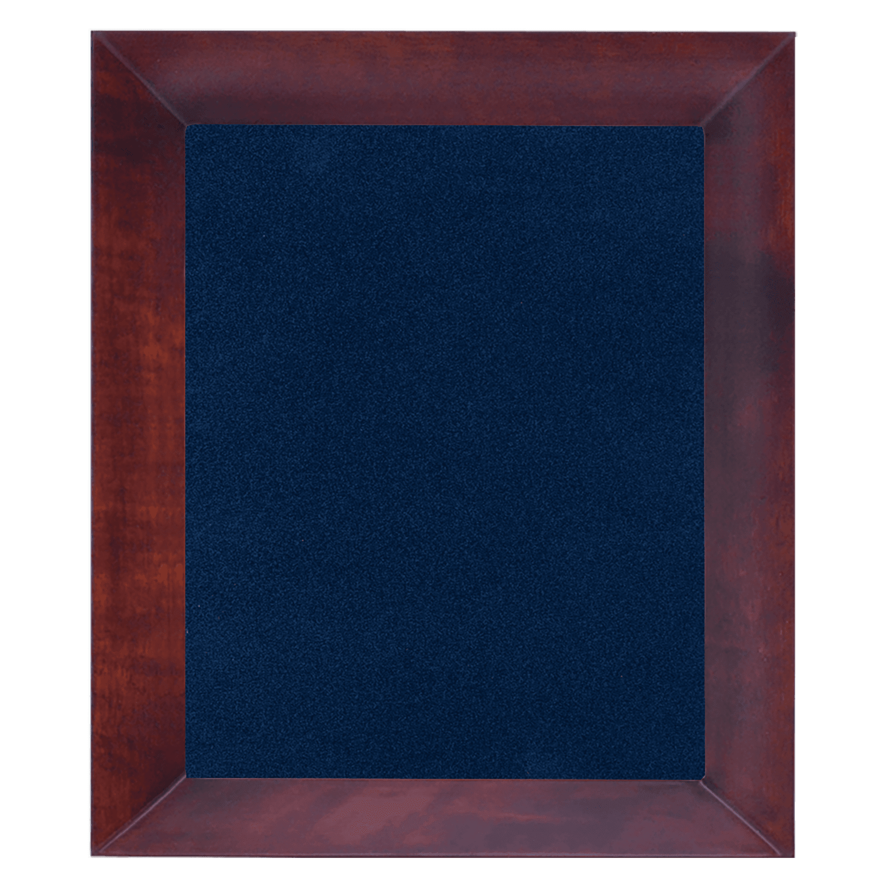 12" x 15" Matte Cherry Frame with Blue Velour Backing (Assembled)