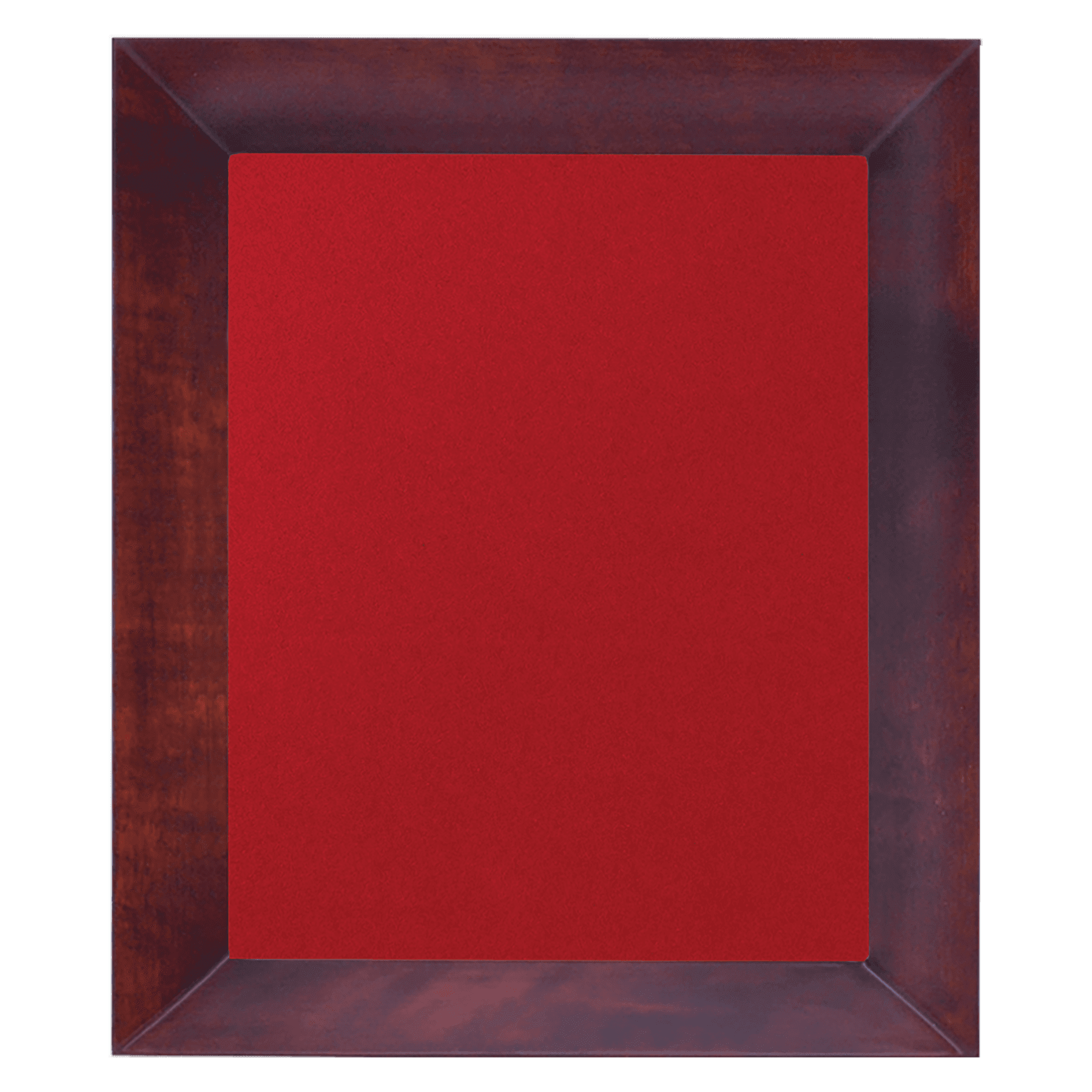 12" x 15" Matte Cherry Frame with Red Velour Backing (Assembled)