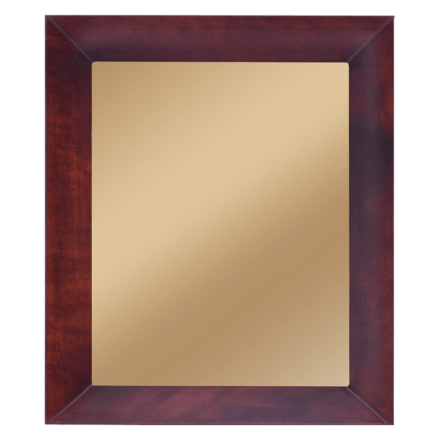 12" x 15" Matte Cherry Frame with Brushed Gold Metal Backing (Assembled)
