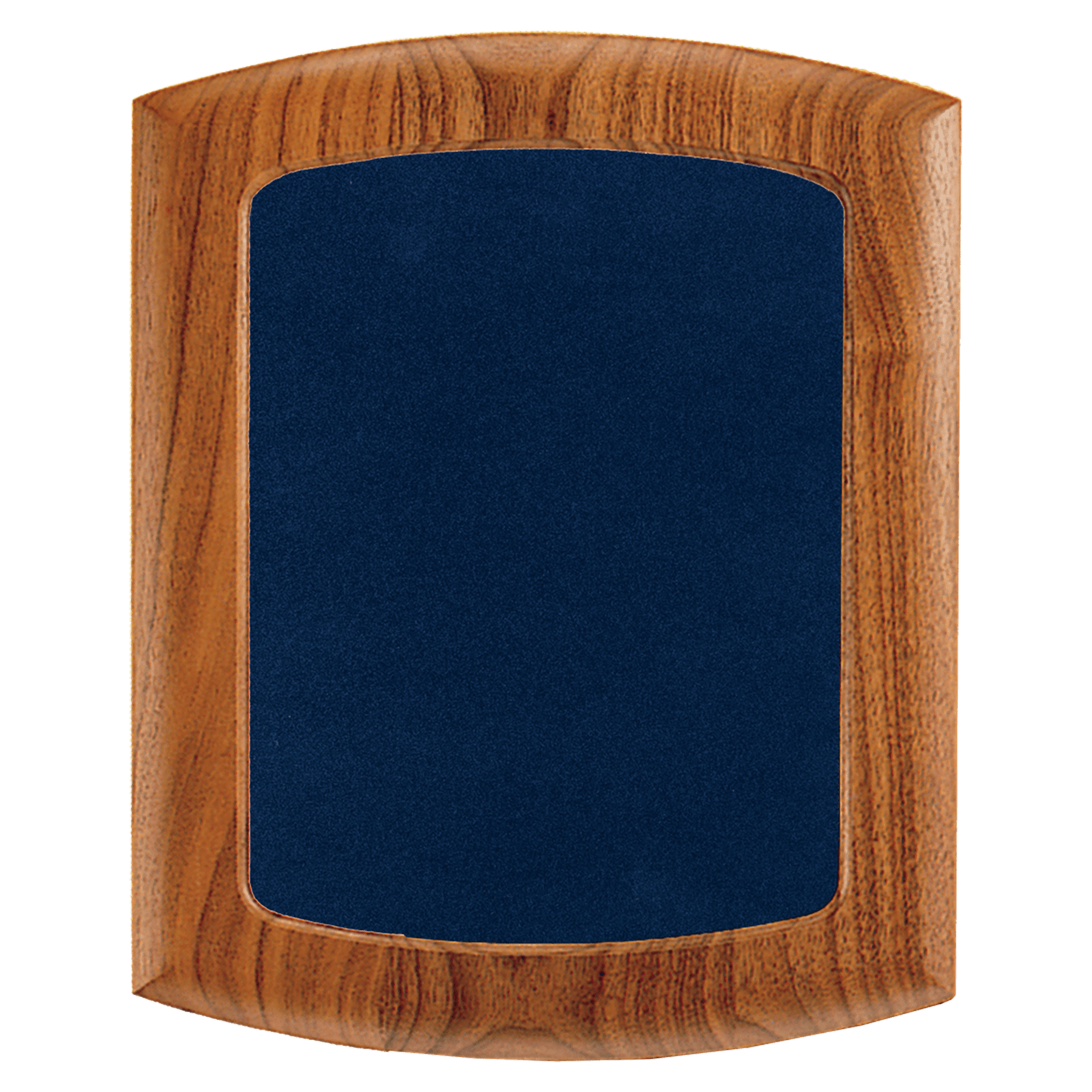 14" x 17" American Walnut Frame with Arched Top and Bottom and Blue Velour Backing (Assembled)