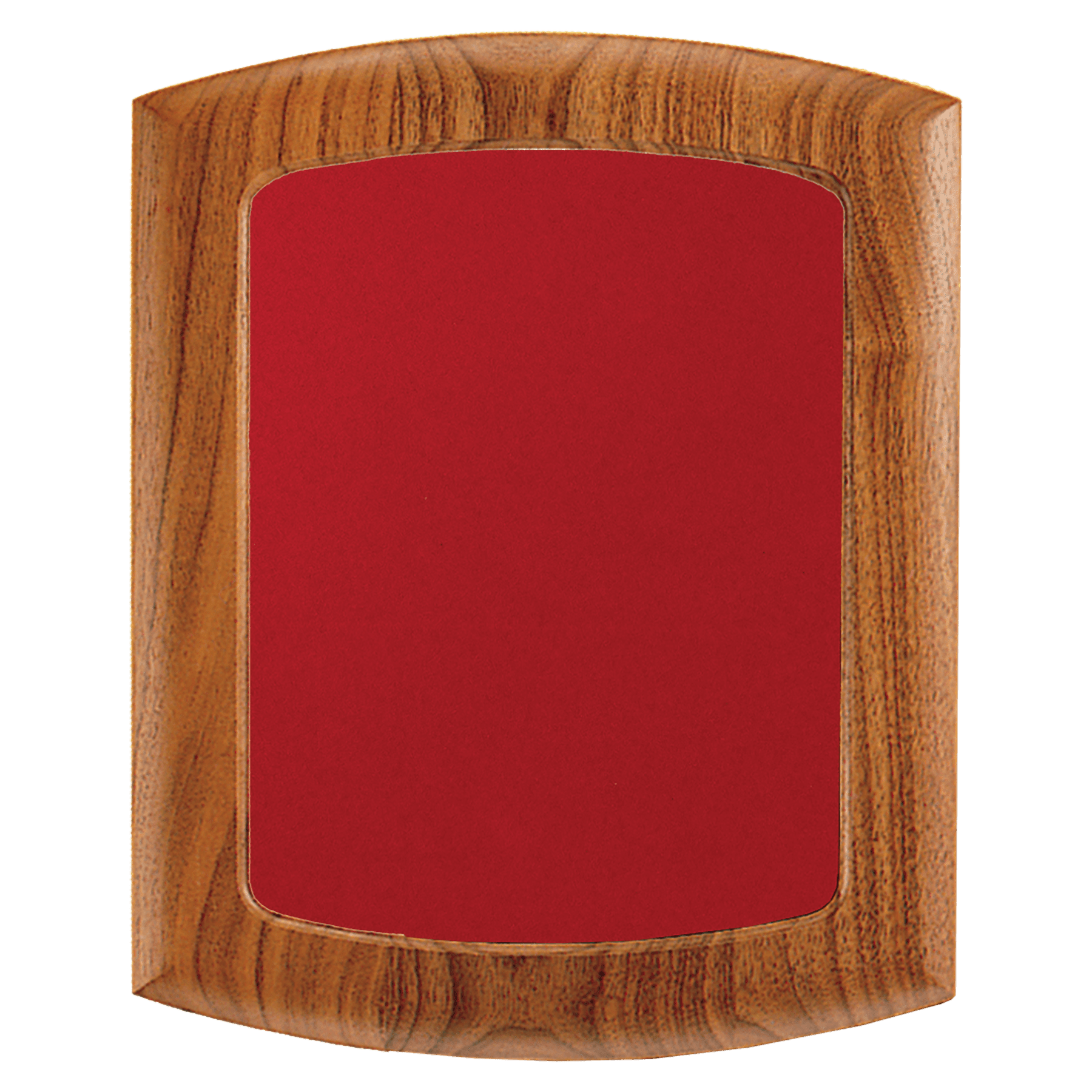 14" x 17" American Walnut Frame with Arched Top and Bottom and Red Velour Backing (Assembled)