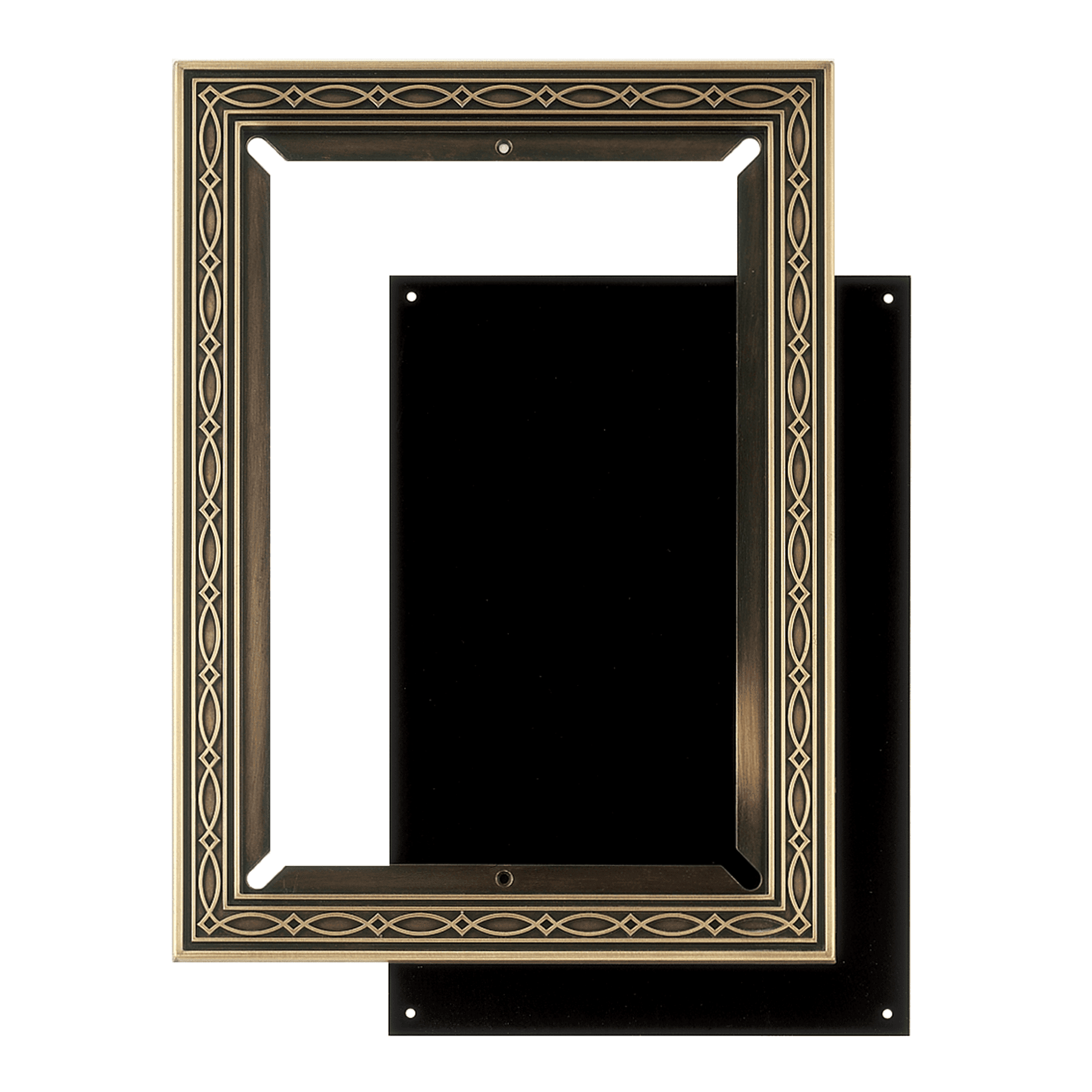 8" x 11" Antique Bronze Cast Metal Frame with Braided Border
