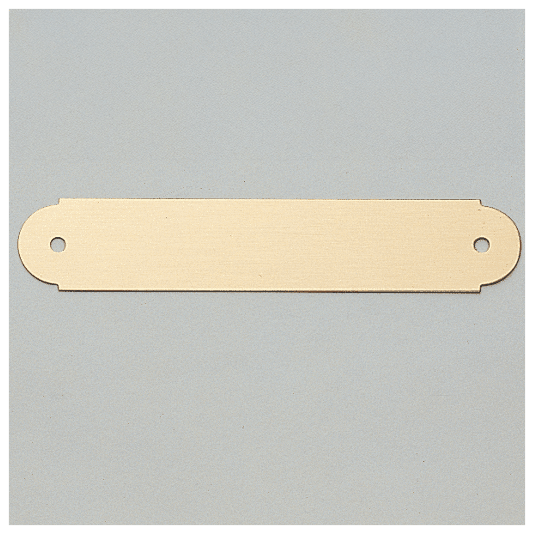 3/4" x 4" Brushed Gold Brass Plate with Two Holes