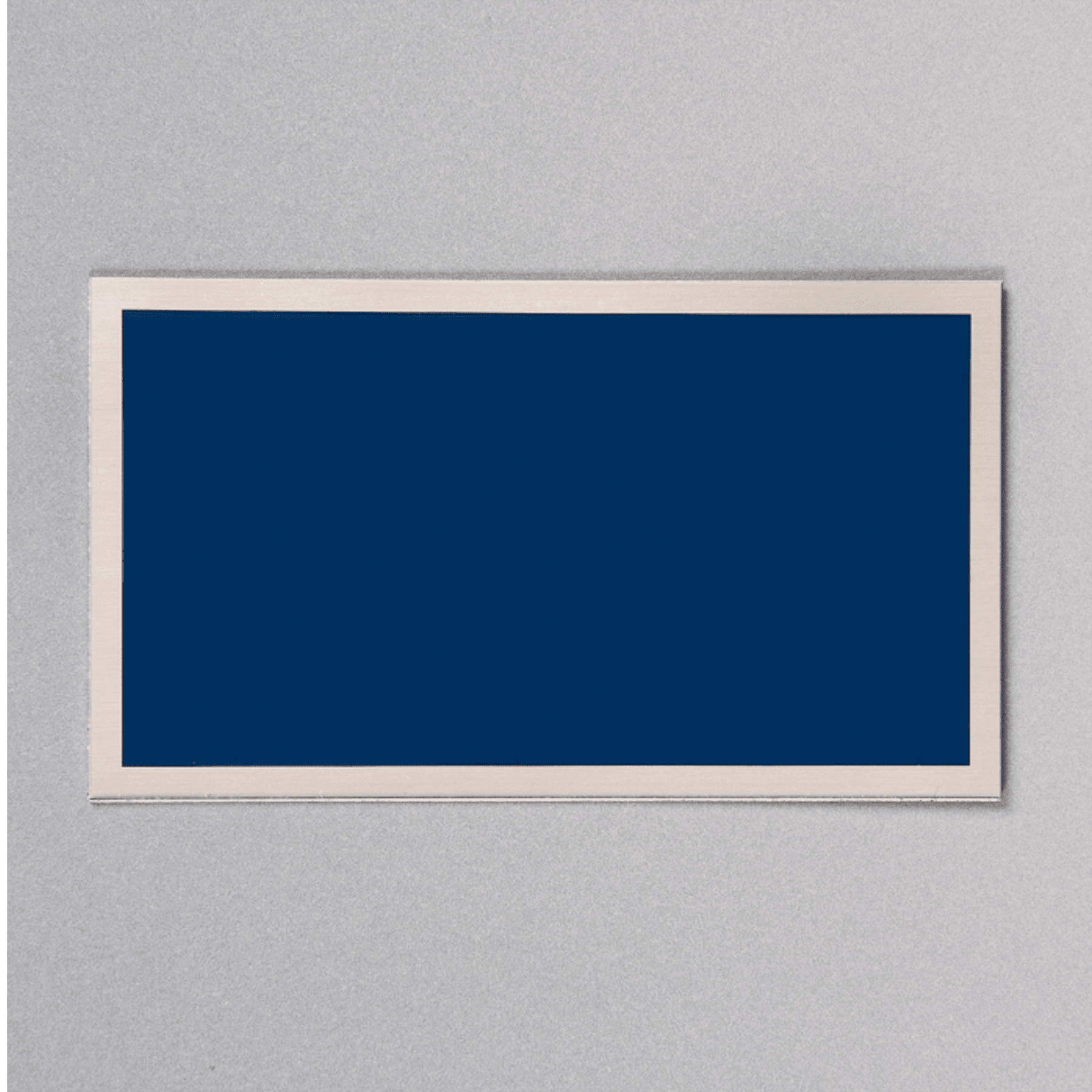 2" x 3 1/2" Laserable Aluminum Blue Plate with Silver Border