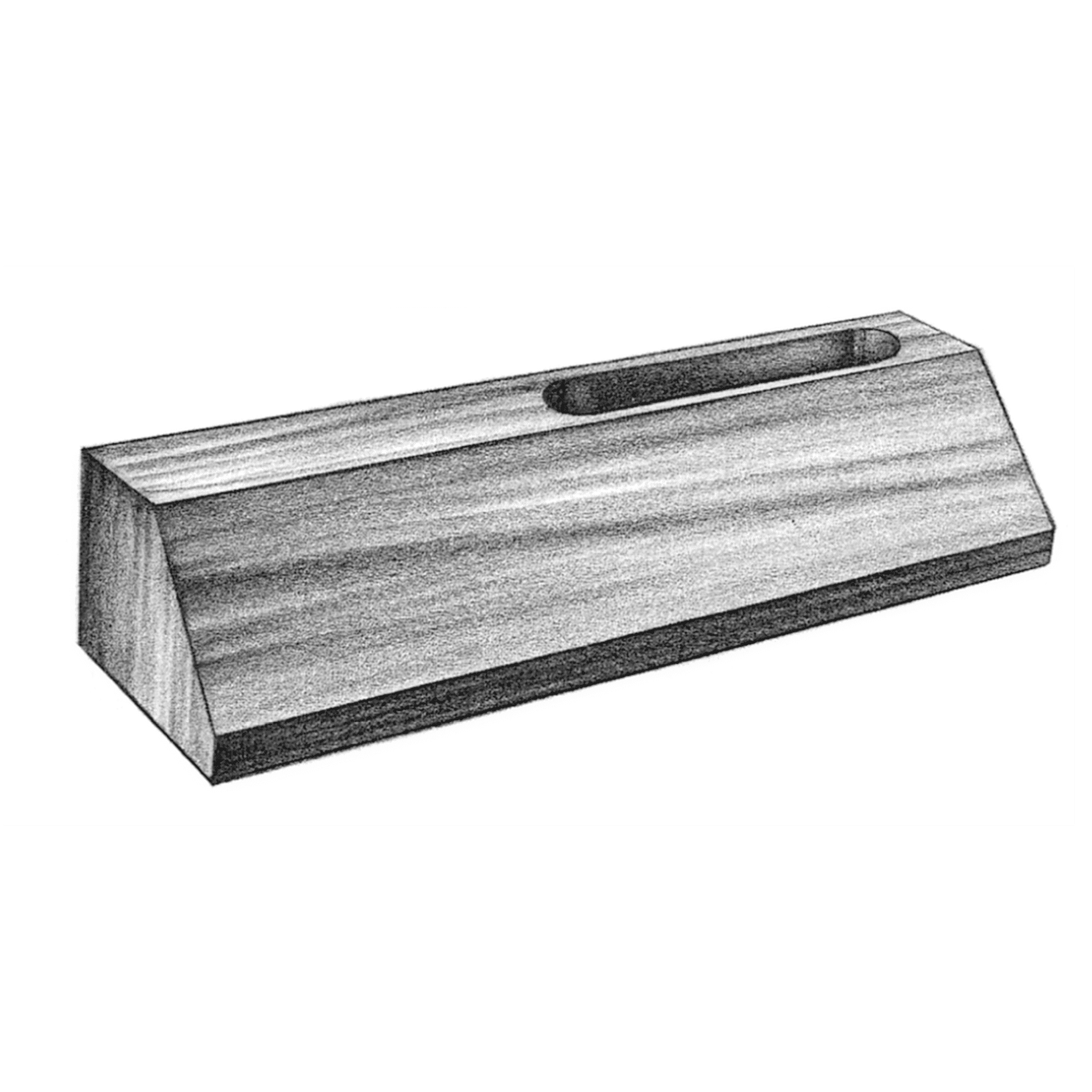 2 3/8" x 1 3/4" x 8 1/4" Walnut Nameplate with Card Holder