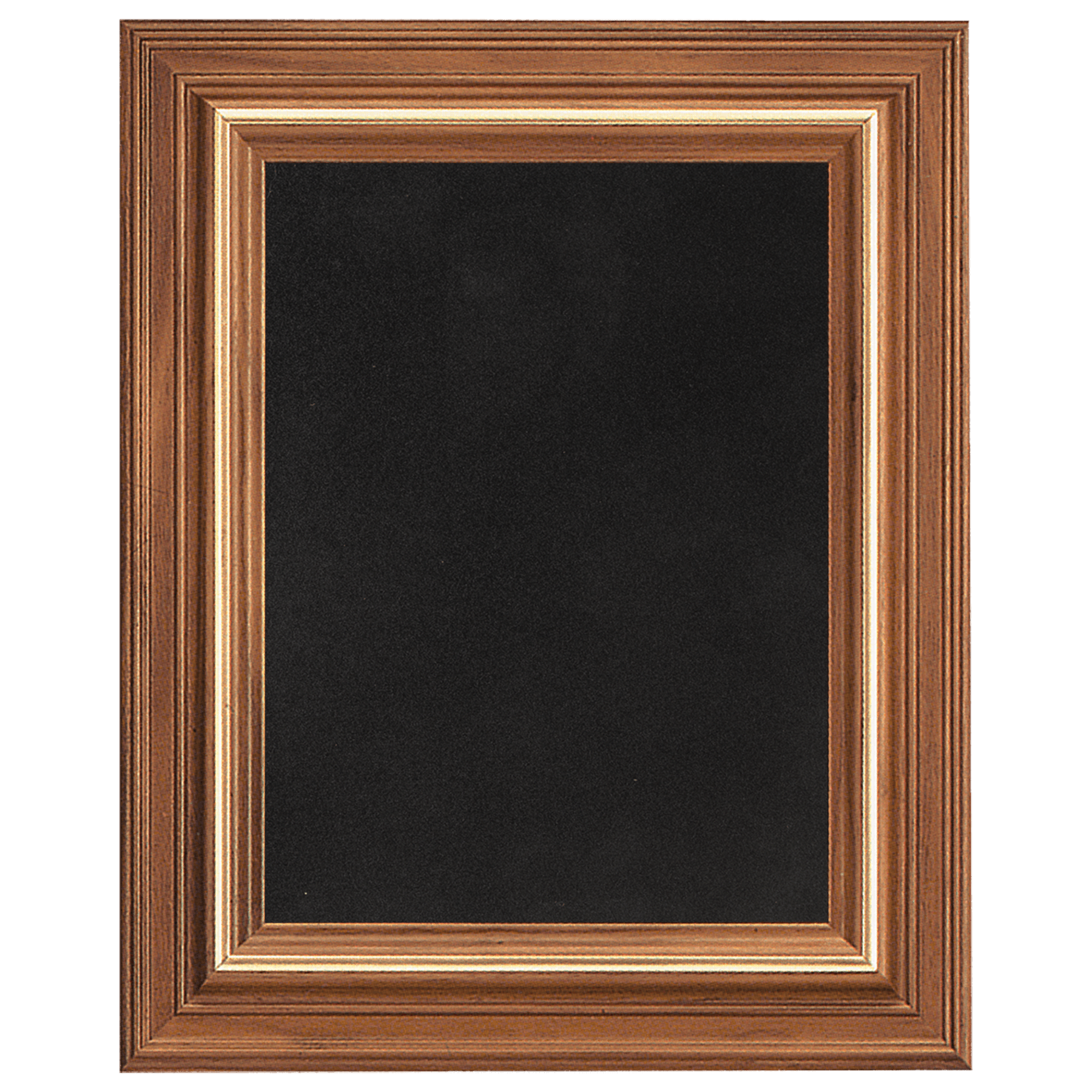 18" x 25" American Walnut Airflyte Frame with Gold Trim and Black Velour Backing (Assembled)