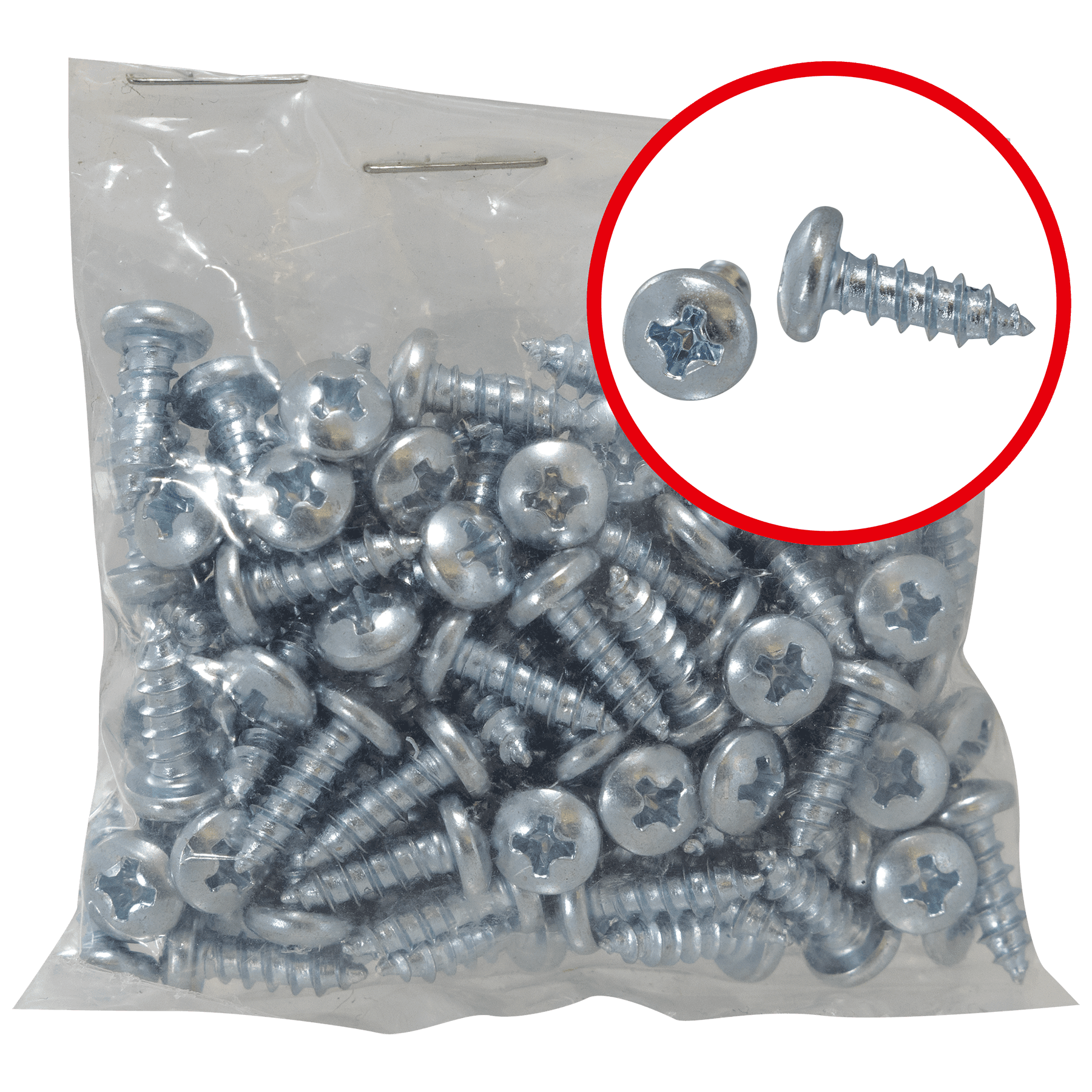 #8 x 1/2" Silver Pan Head Phillips Screw