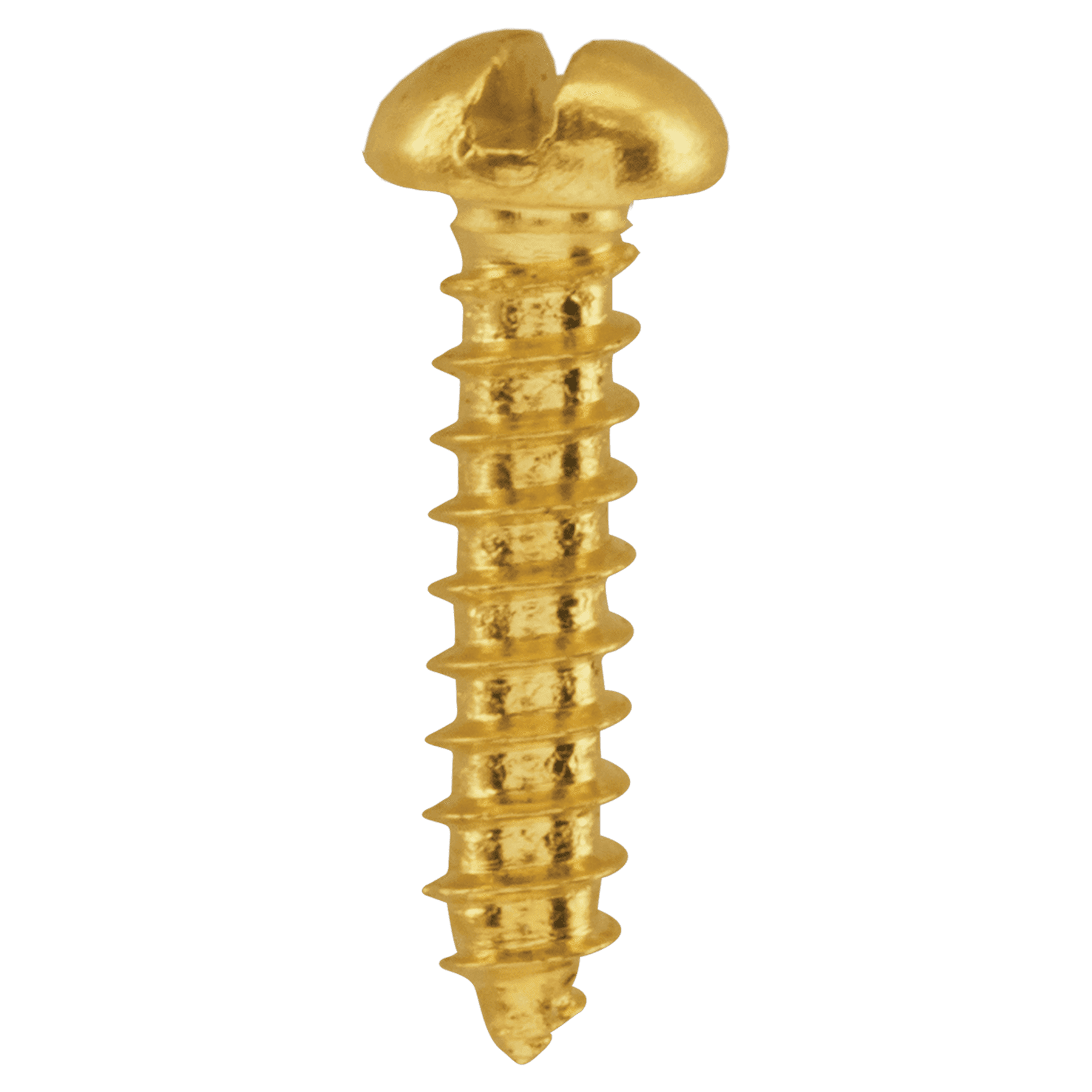 3/8" Gold Slotted Screw