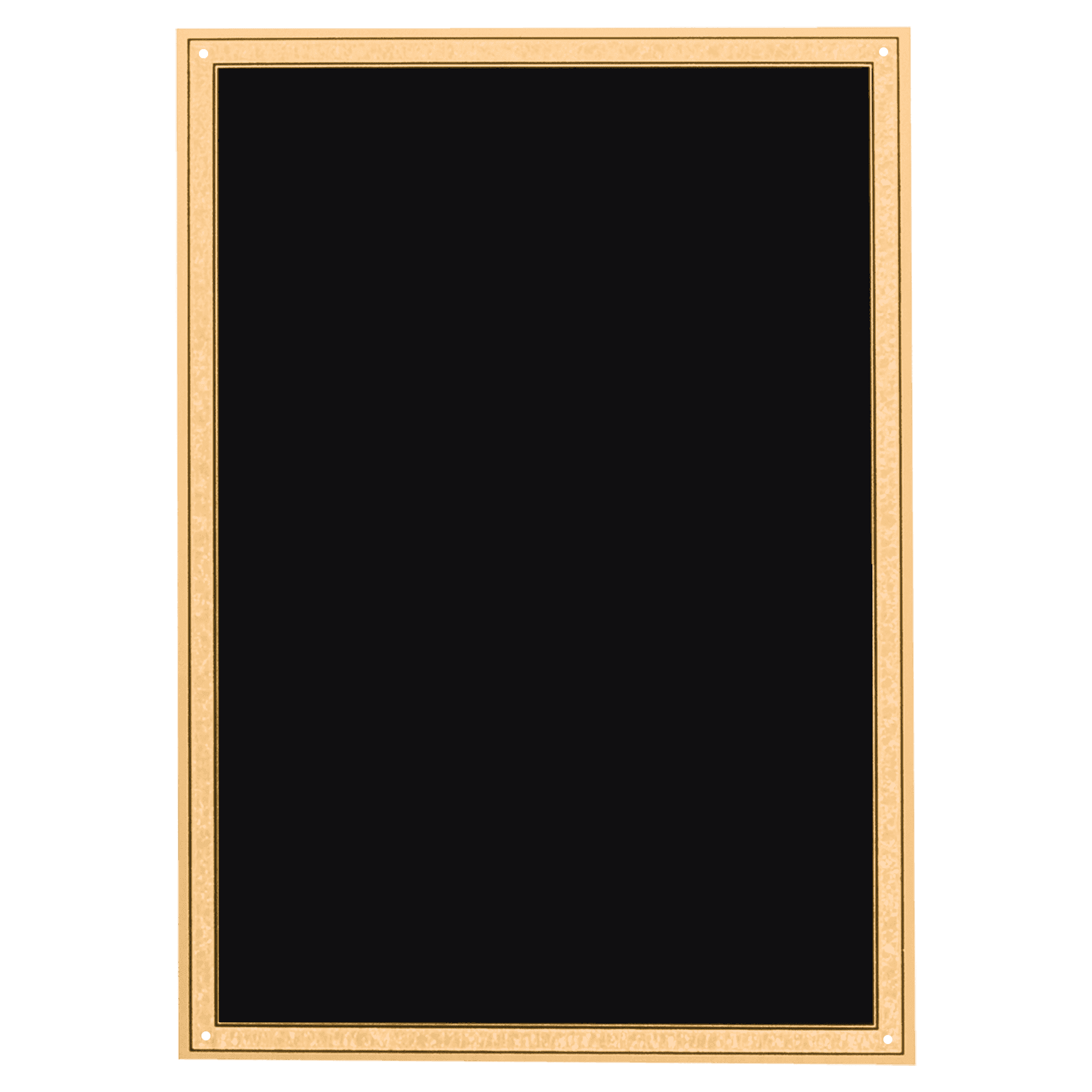 5" x 7" LaserFX Plate with Gold Florentine Border and Black Texture        d Center and Four Holes