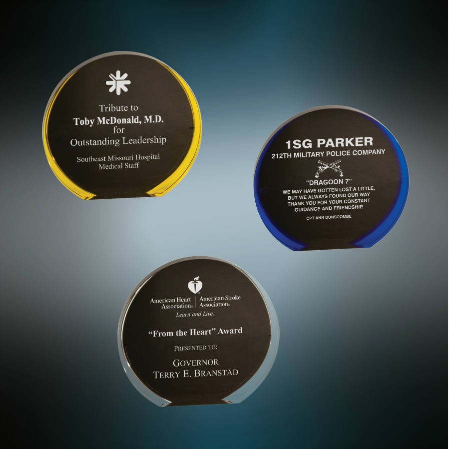 6 1/4" Luminary Circle Acrylic Blank Sample Set