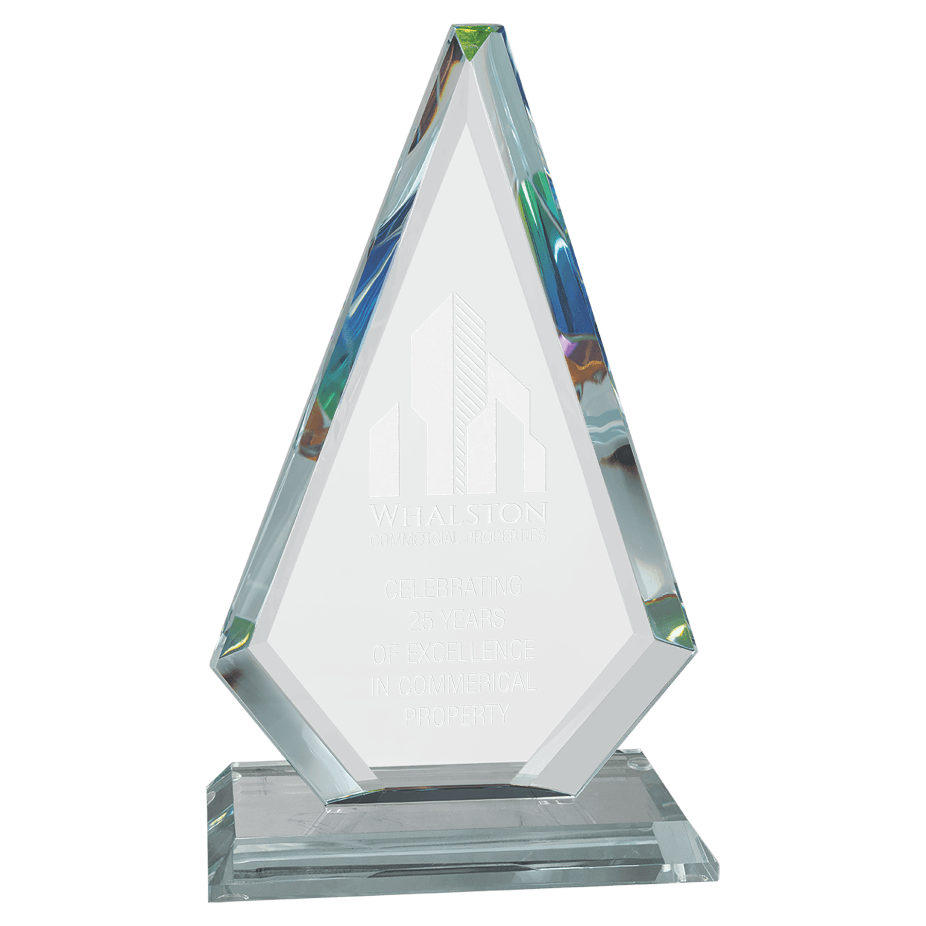 5 5/8" x 9 5/8" Diamond Series Jade Glass with Prism-Effect Top