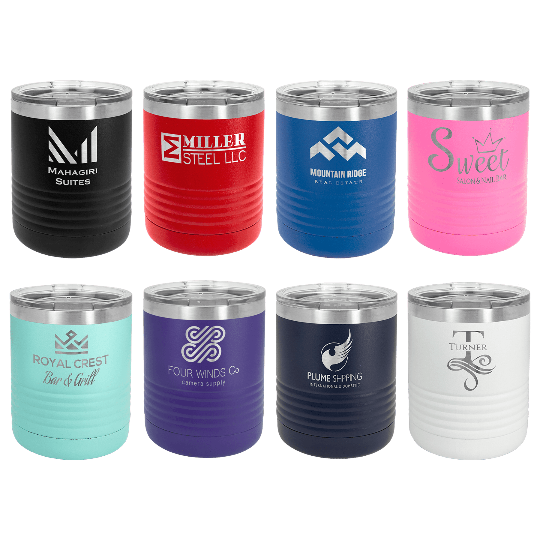 Polar Camel 10 oz. Vacuum Insulated Ringneck Tumbler with Clear Lid Sample Set