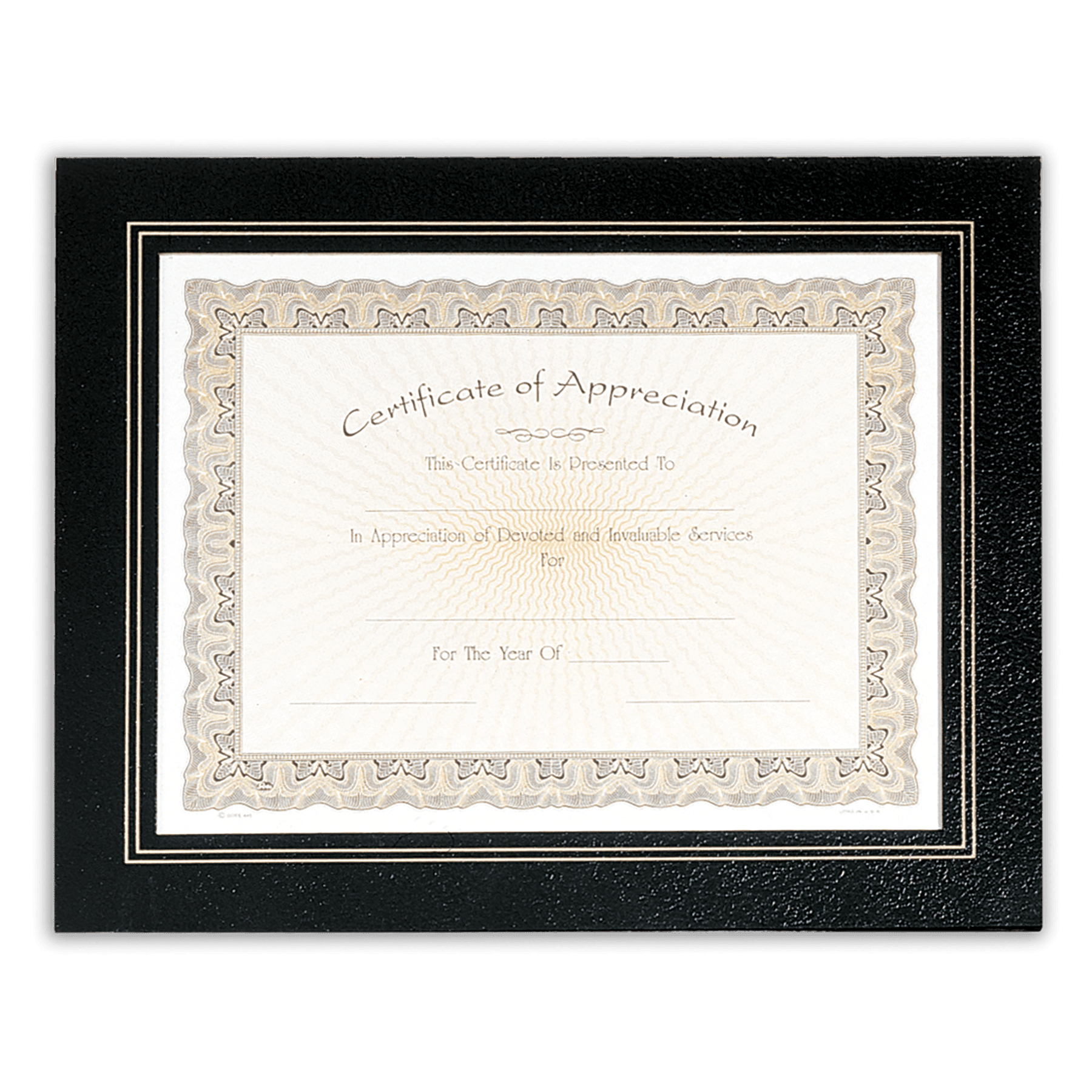 10 3/4" x 13" Black Leatherette Frame Certificate Holder with Easel Back or Wall Hangers