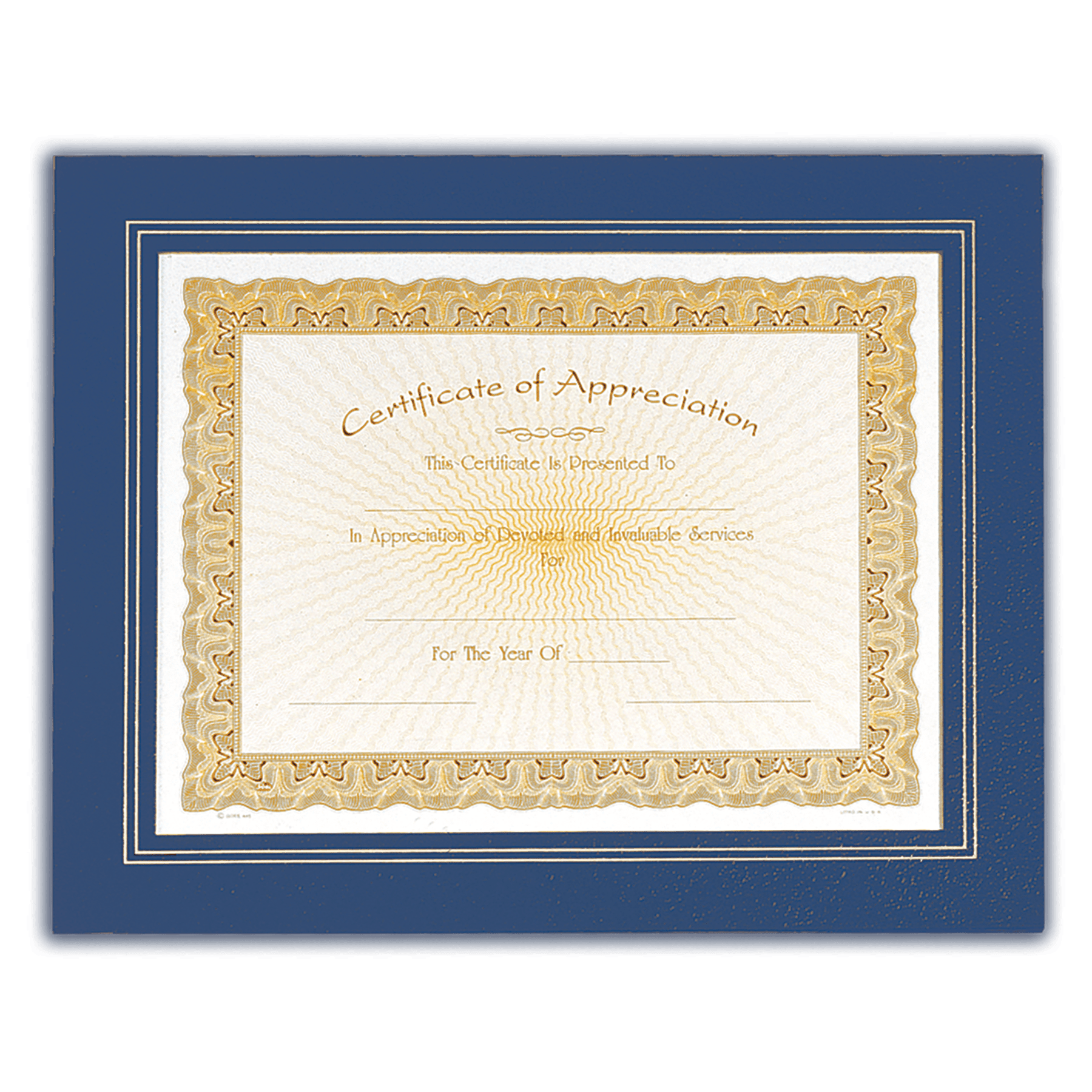 10 3/4" x 13" Blue Leatherette Frame Certificate Holder with Easel Back or Wall Hangers