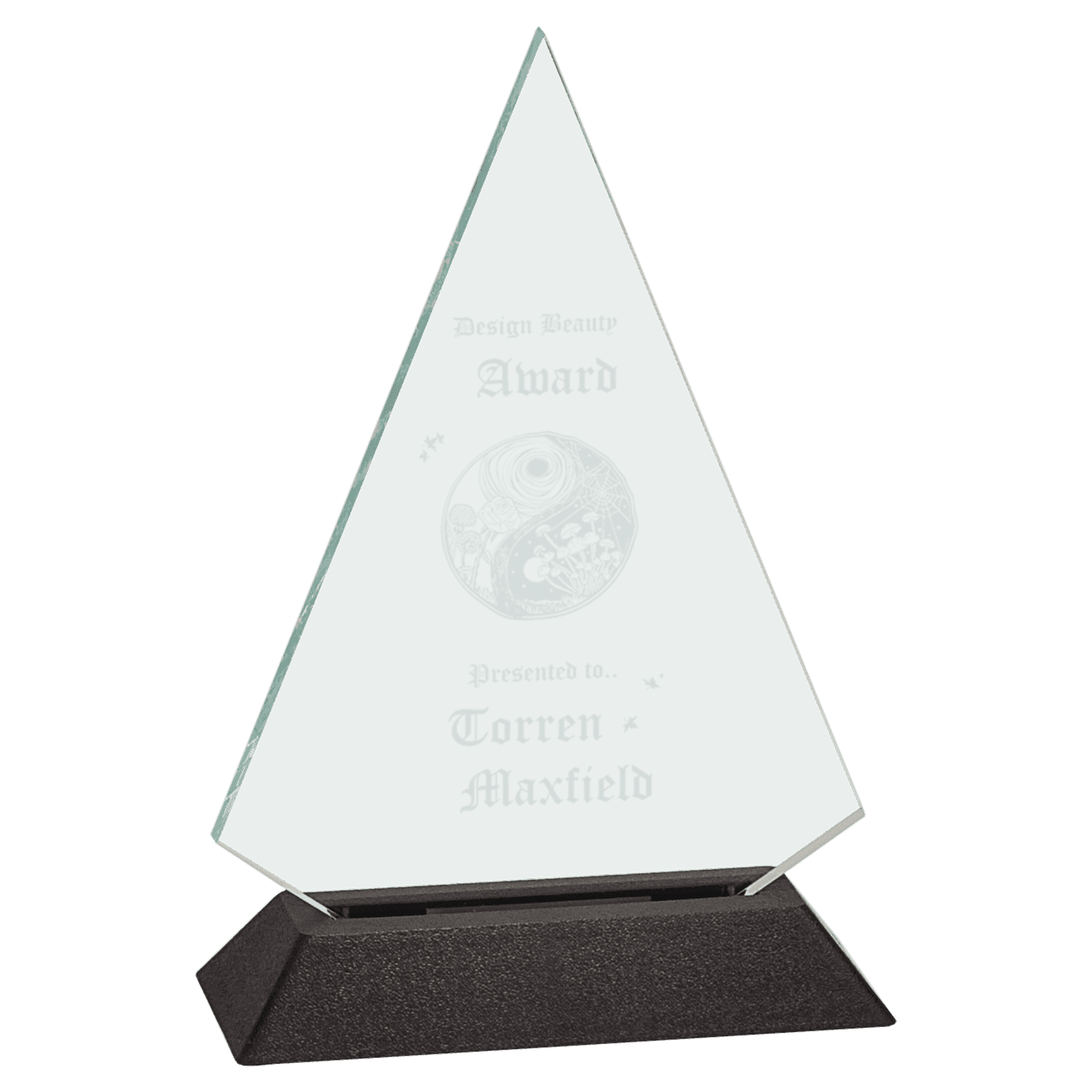 5" x 7" Jade Triangle Pop-In Acrylic (Base not included)