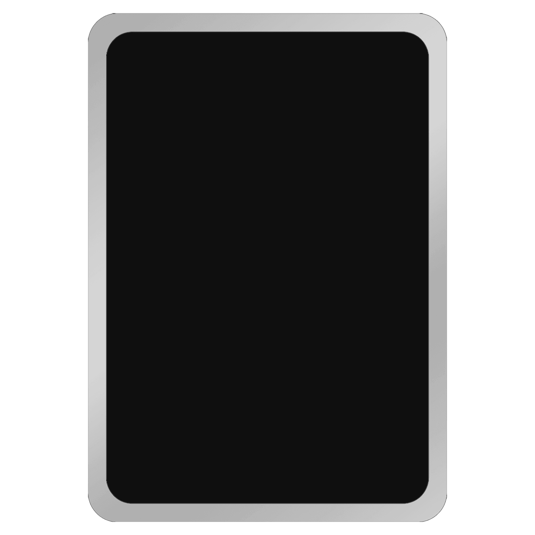 3" x 4 1/4" Black Laserable Aluminum Plate with Silver Border